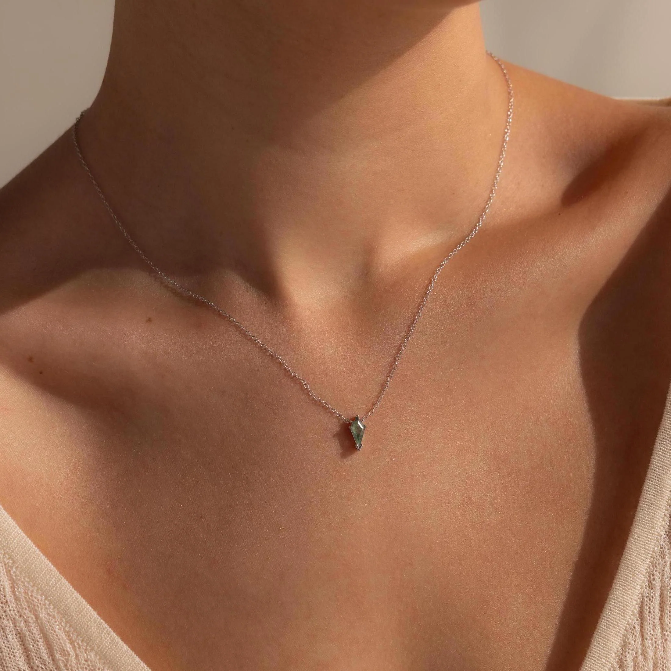 Agate Art Deco Pendant Necklace - Image 7