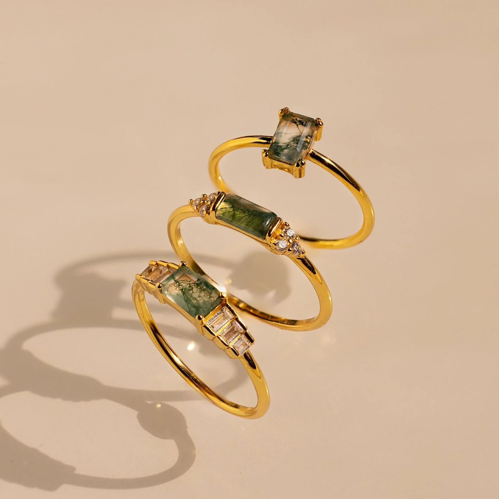 Agate Baguette Ring - Image 5