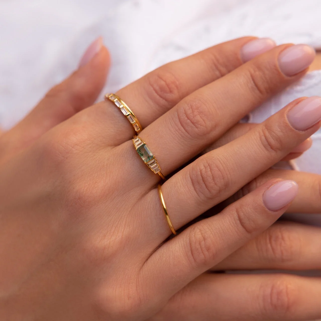 Agate Statement Ring in 18K Gold - Image 5