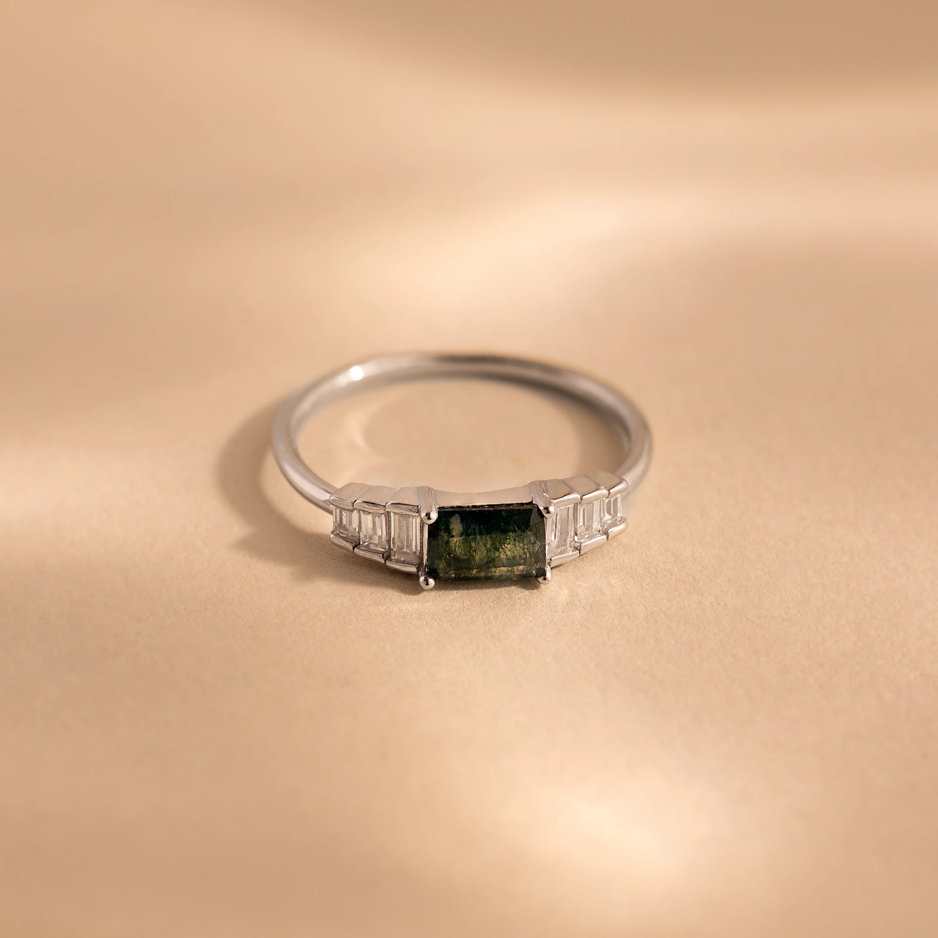 Agate Statement Ring in Silver - Image 3
