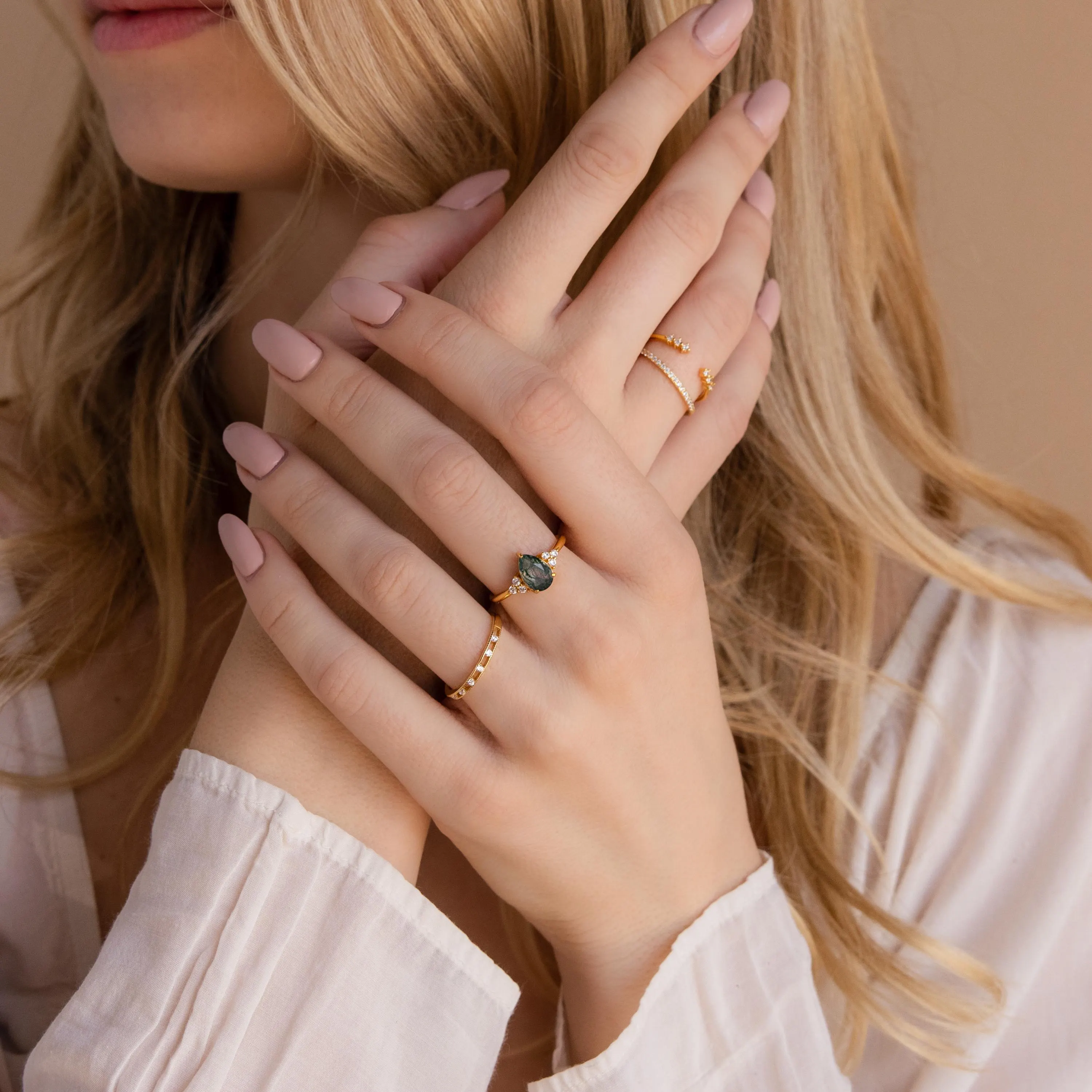 Agate Teardrop Ring - Image 8