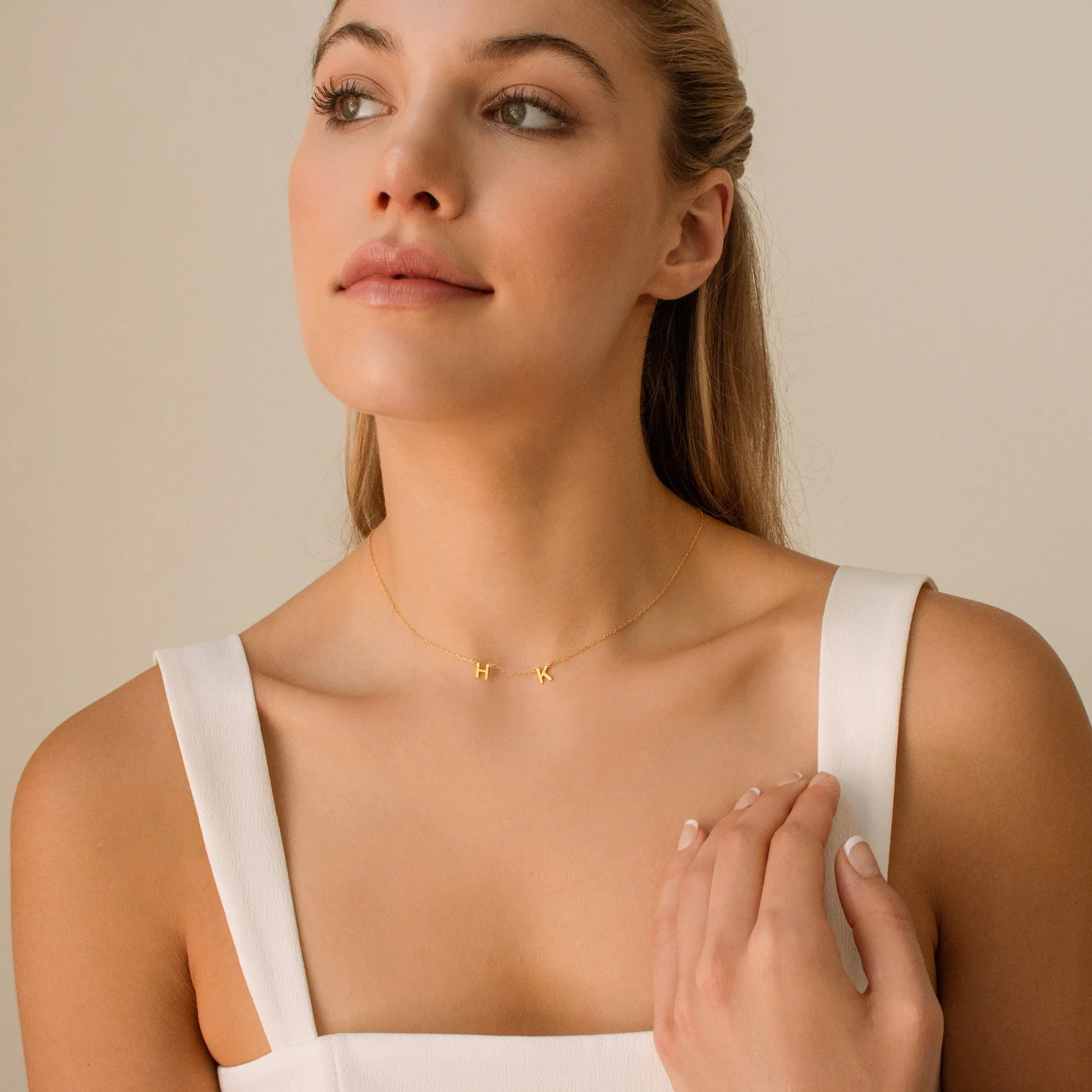 Alice Dainty Initial Necklace - Image 7