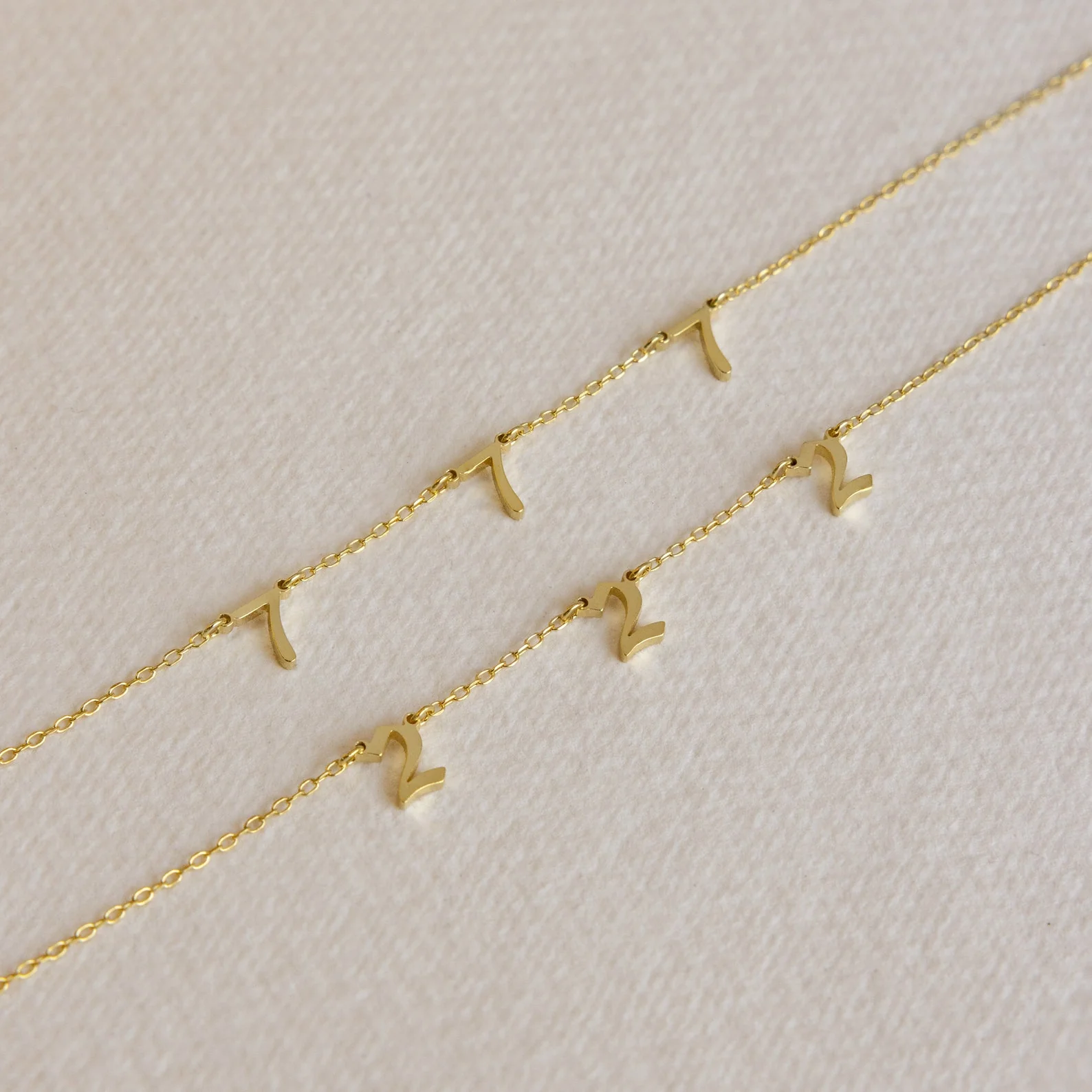 Alice Spaced Number Necklace - Image 5