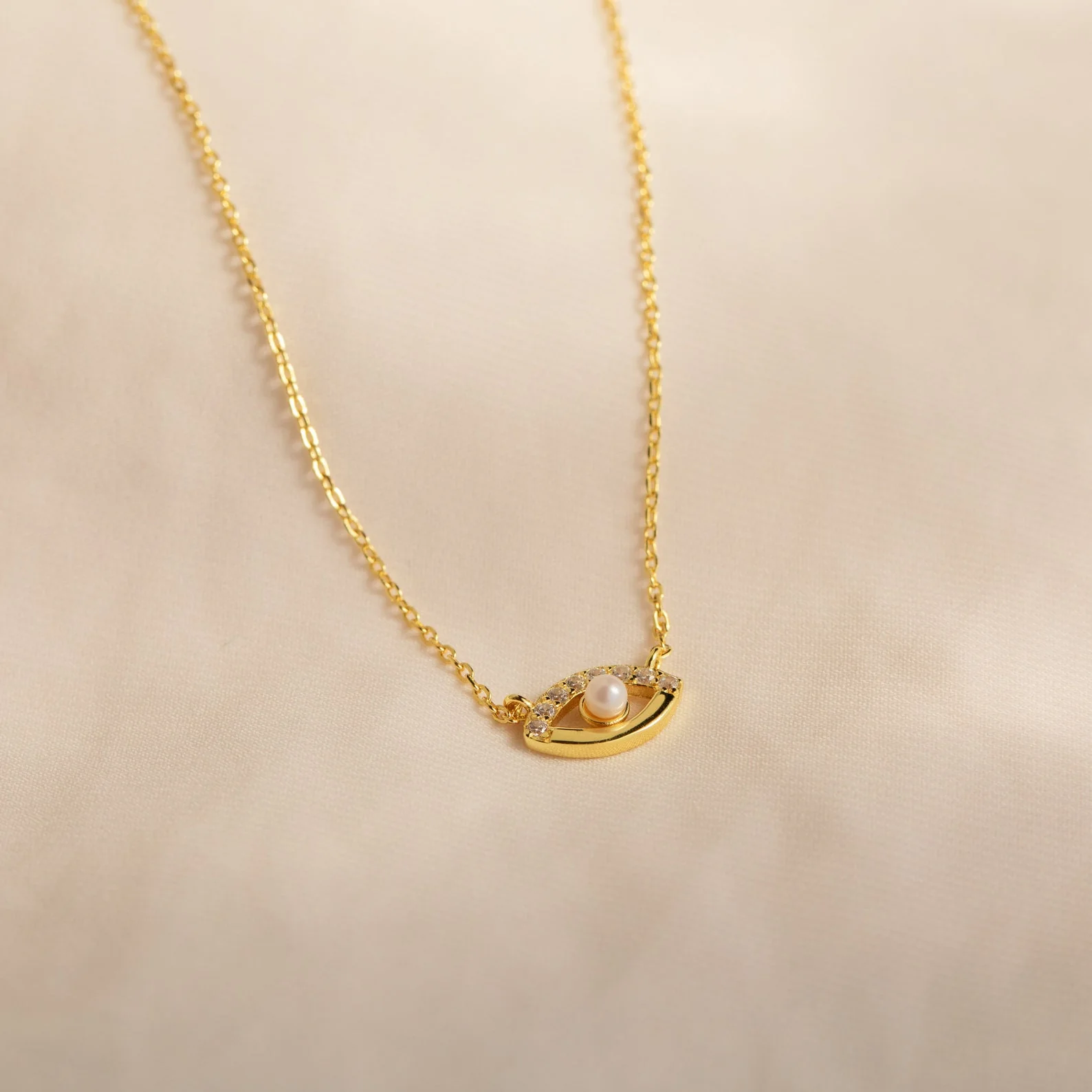 Amaryllis Pave Evil Eye Necklace - Image 4
