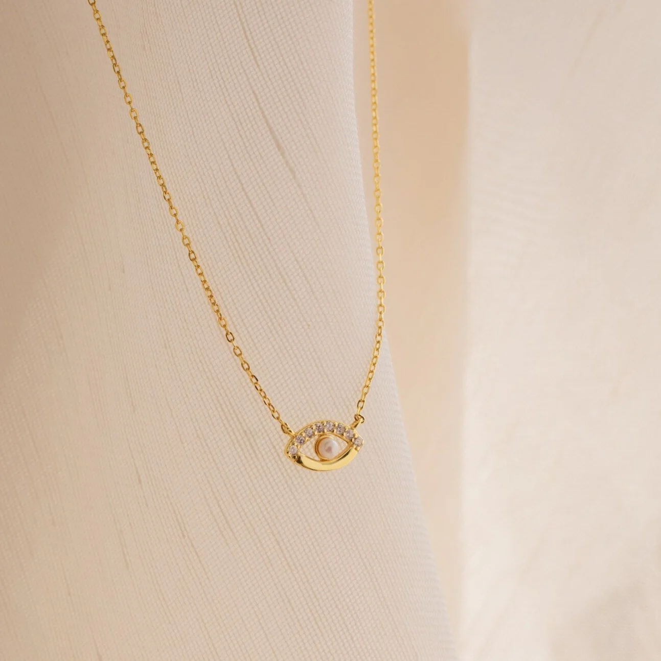 Amaryllis Pave Evil Eye Necklace - Image 7