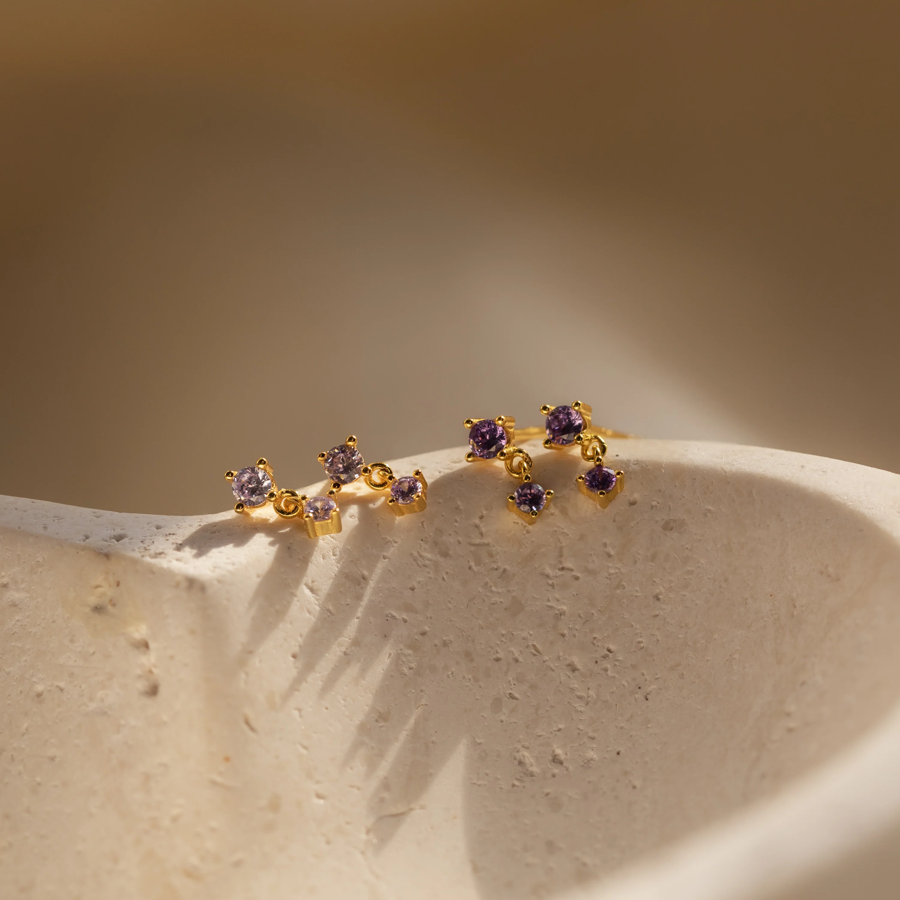 Amethyst Drop Studs - Image 5
