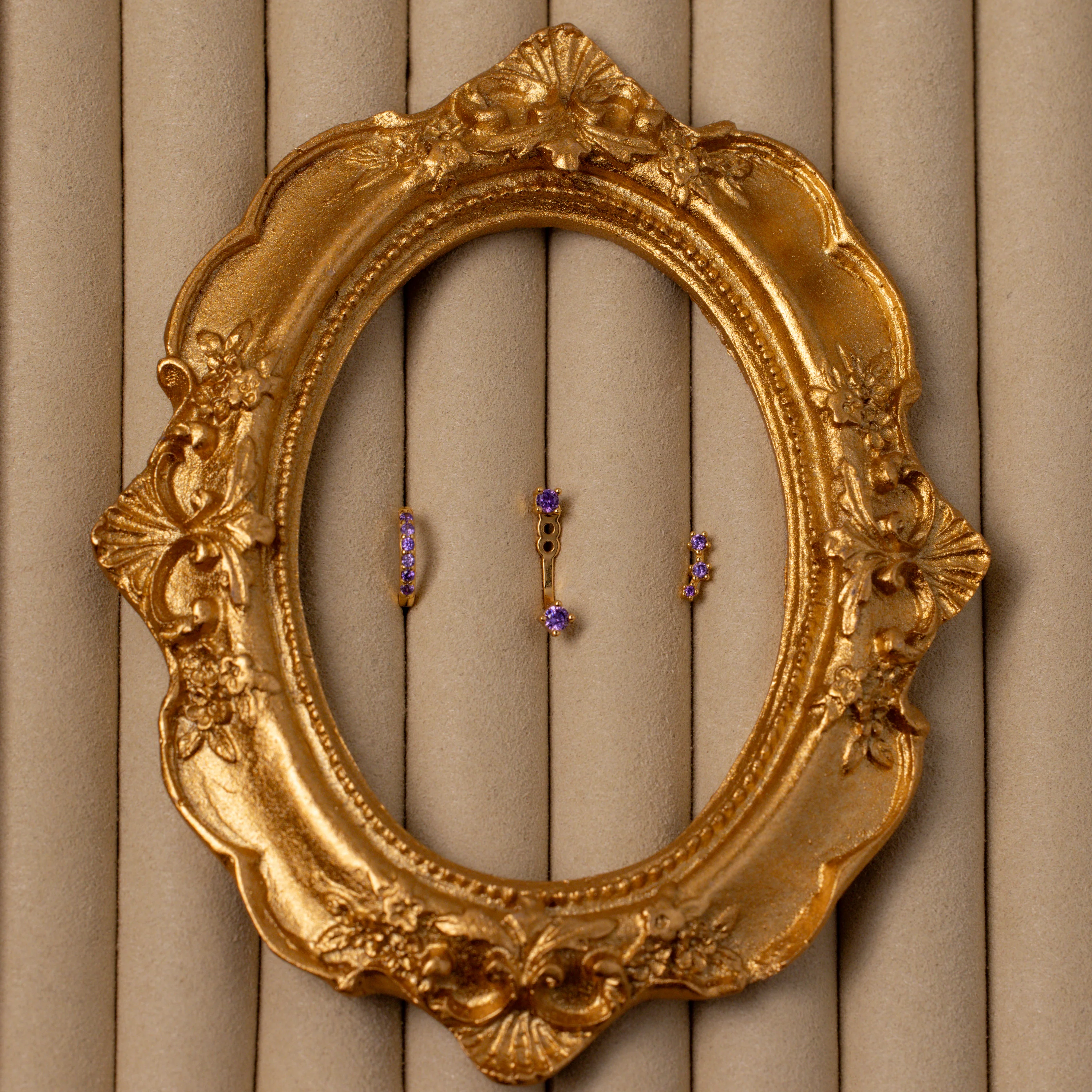 Amethyst Earring Trio Set - Image 3