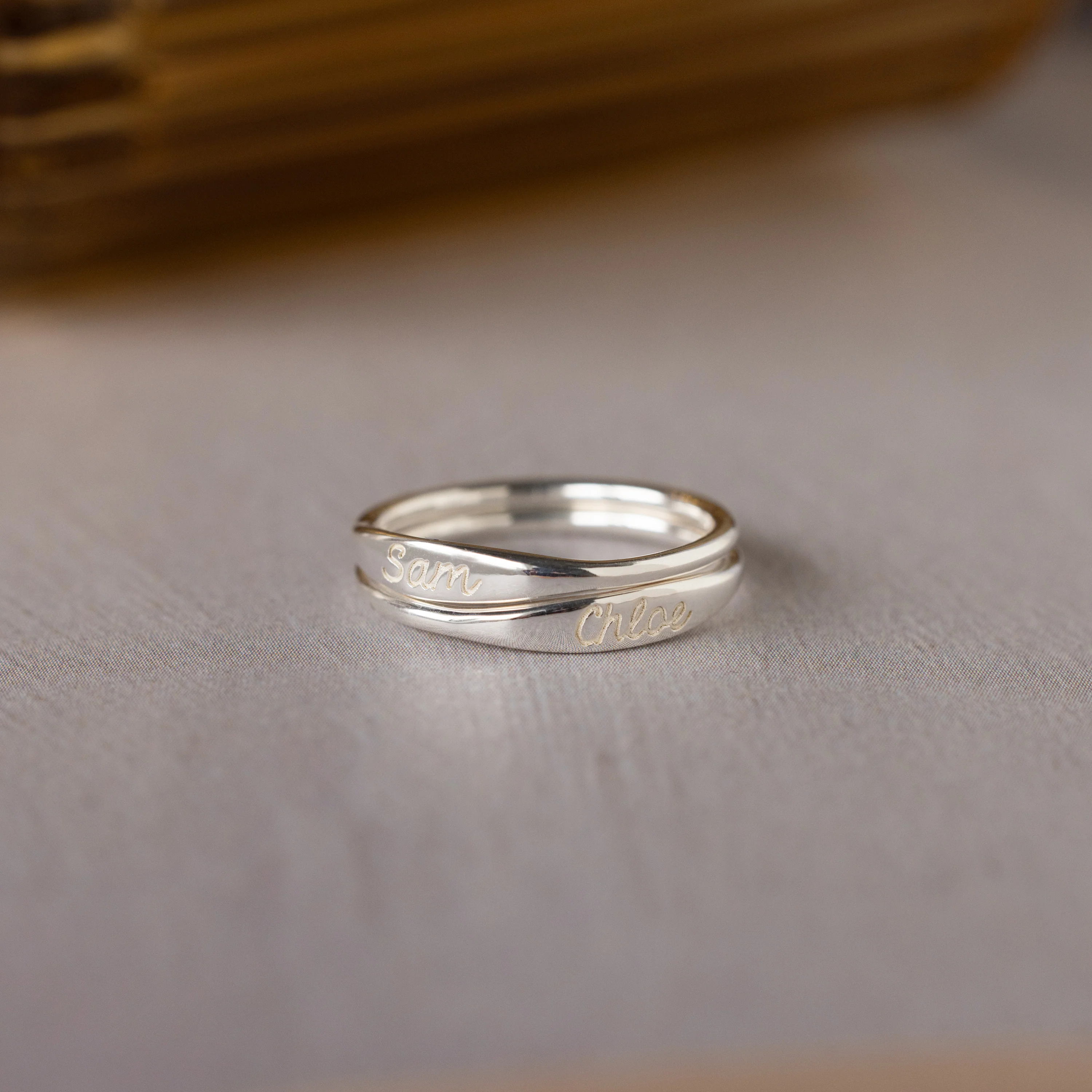 Ann Skinny Name Ring - Image 3