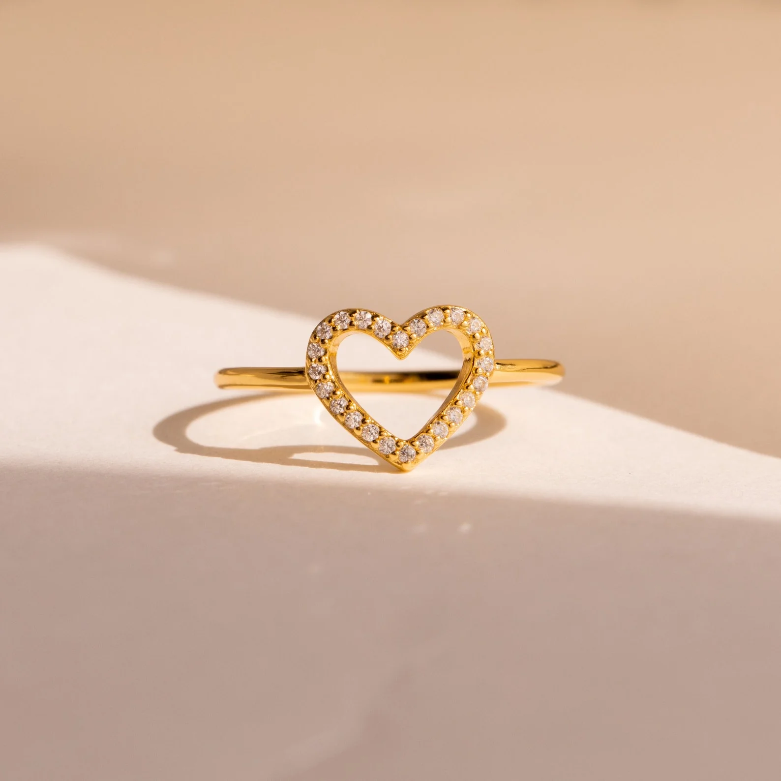 Aphrodite Pave Heart Ring - Image 5