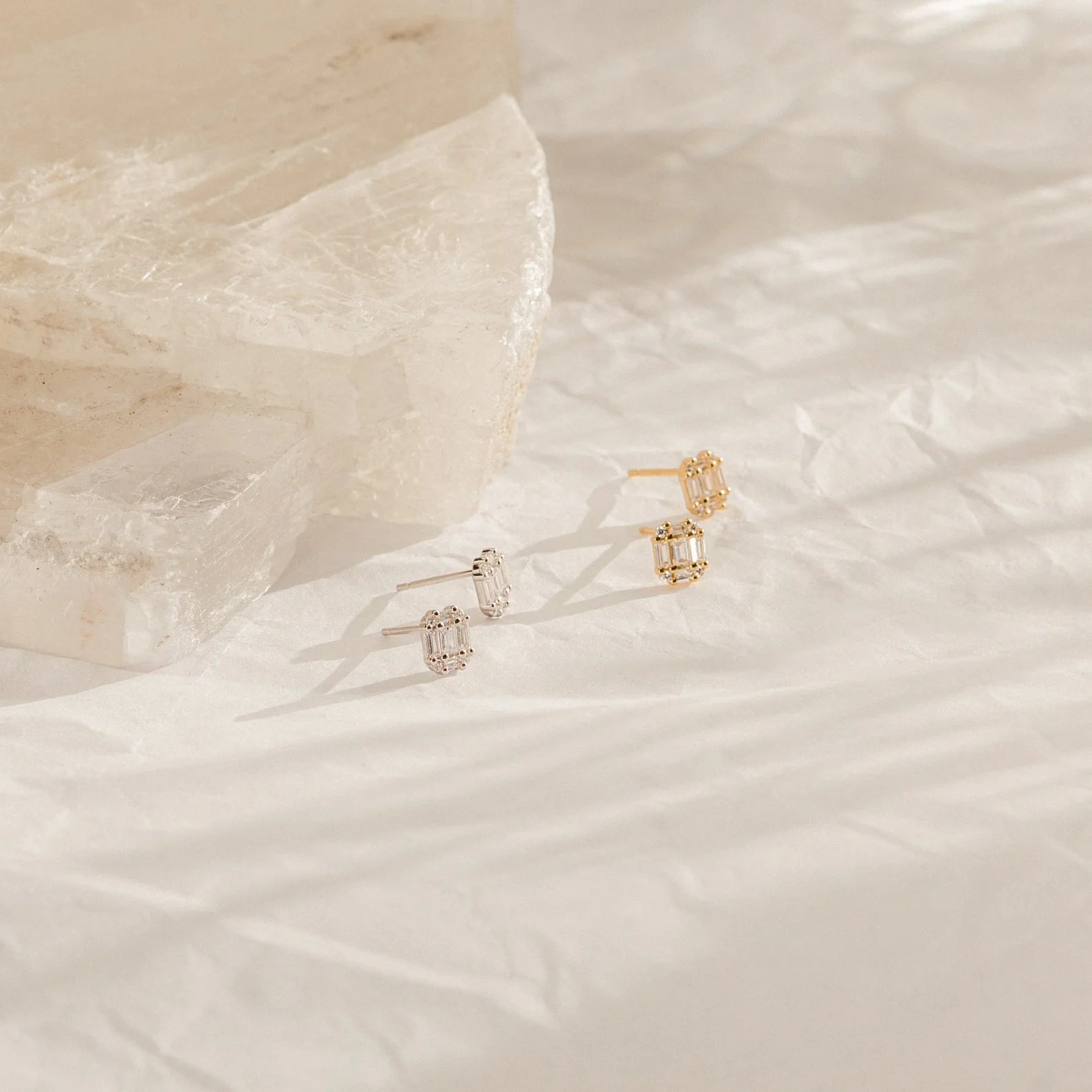 Arabella Diamond Studs in 18K Gold - Image 3