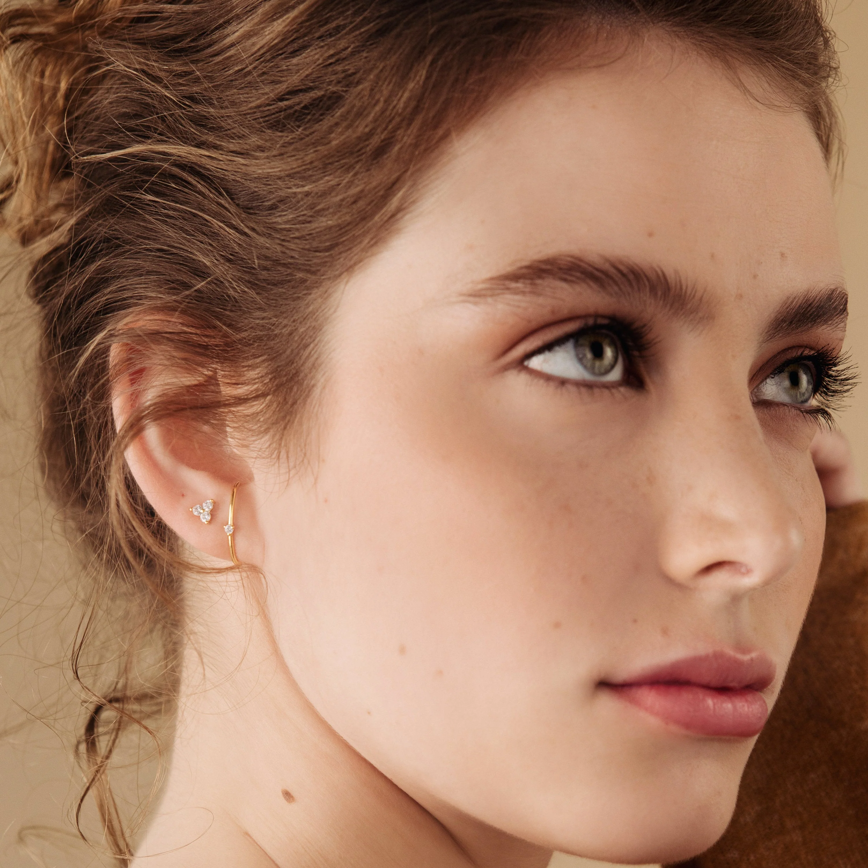 Arc Studs in 18K Gold - Image 5