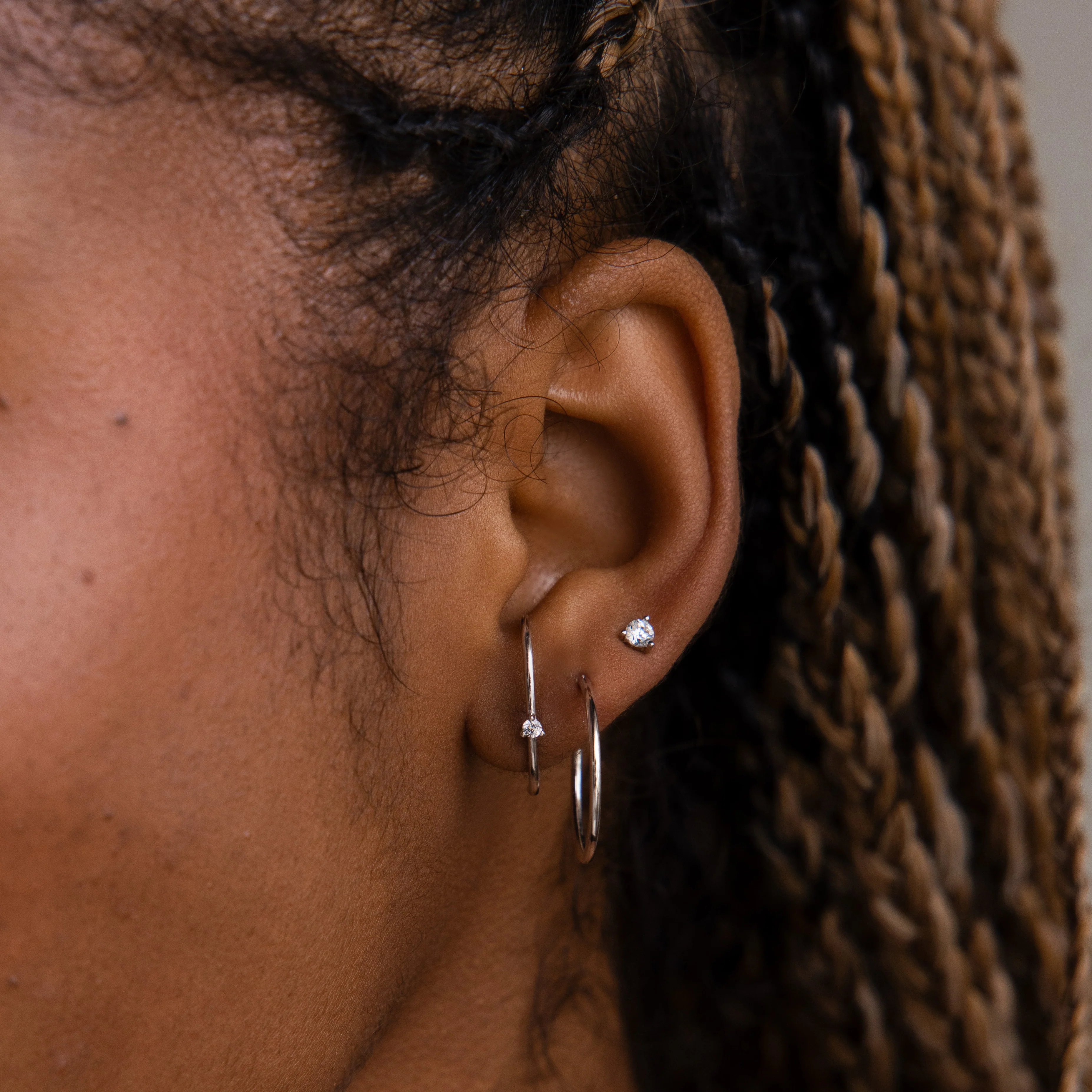 Arc Studs in Silver - Image 7