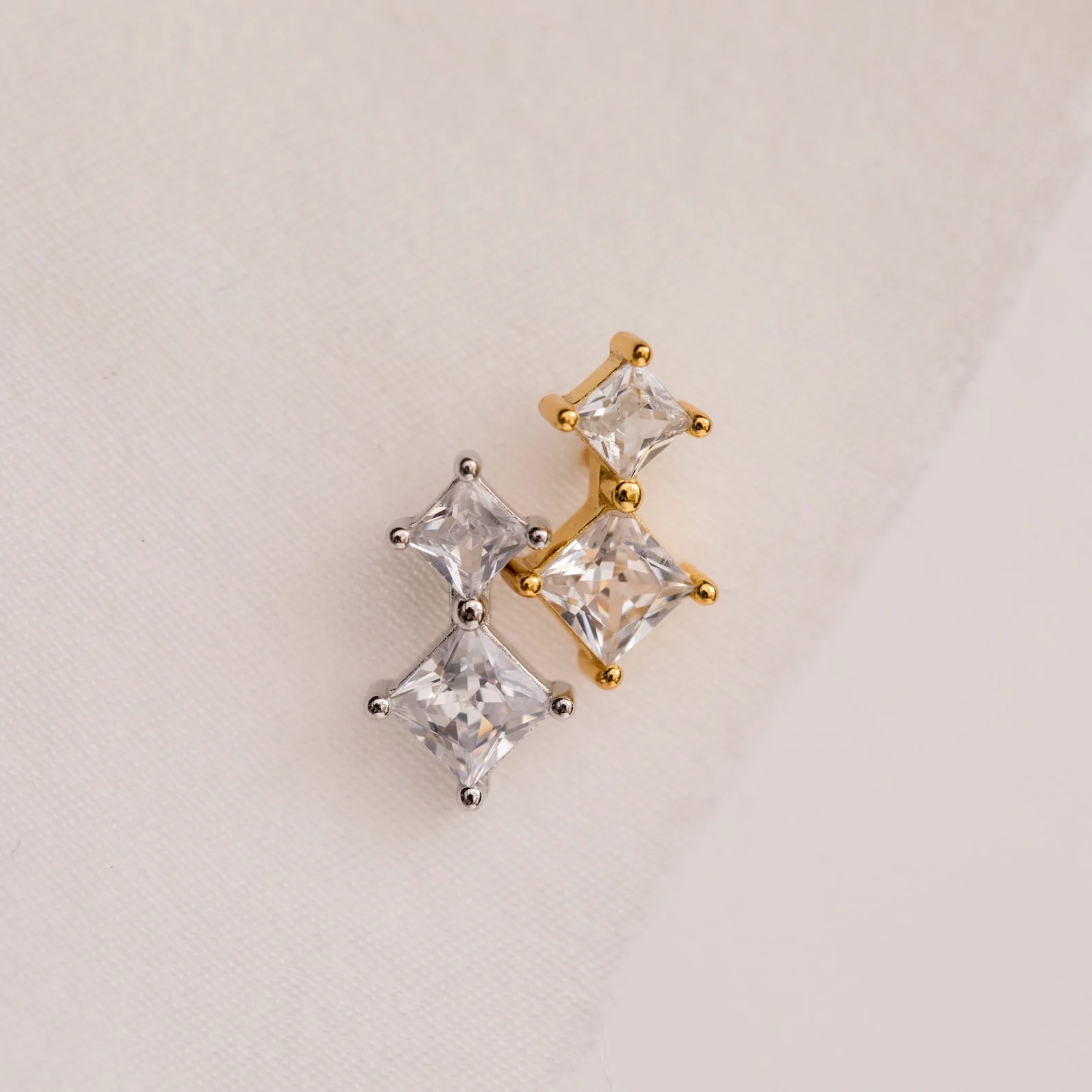 Aria Diamond Drop Studs - Image 7