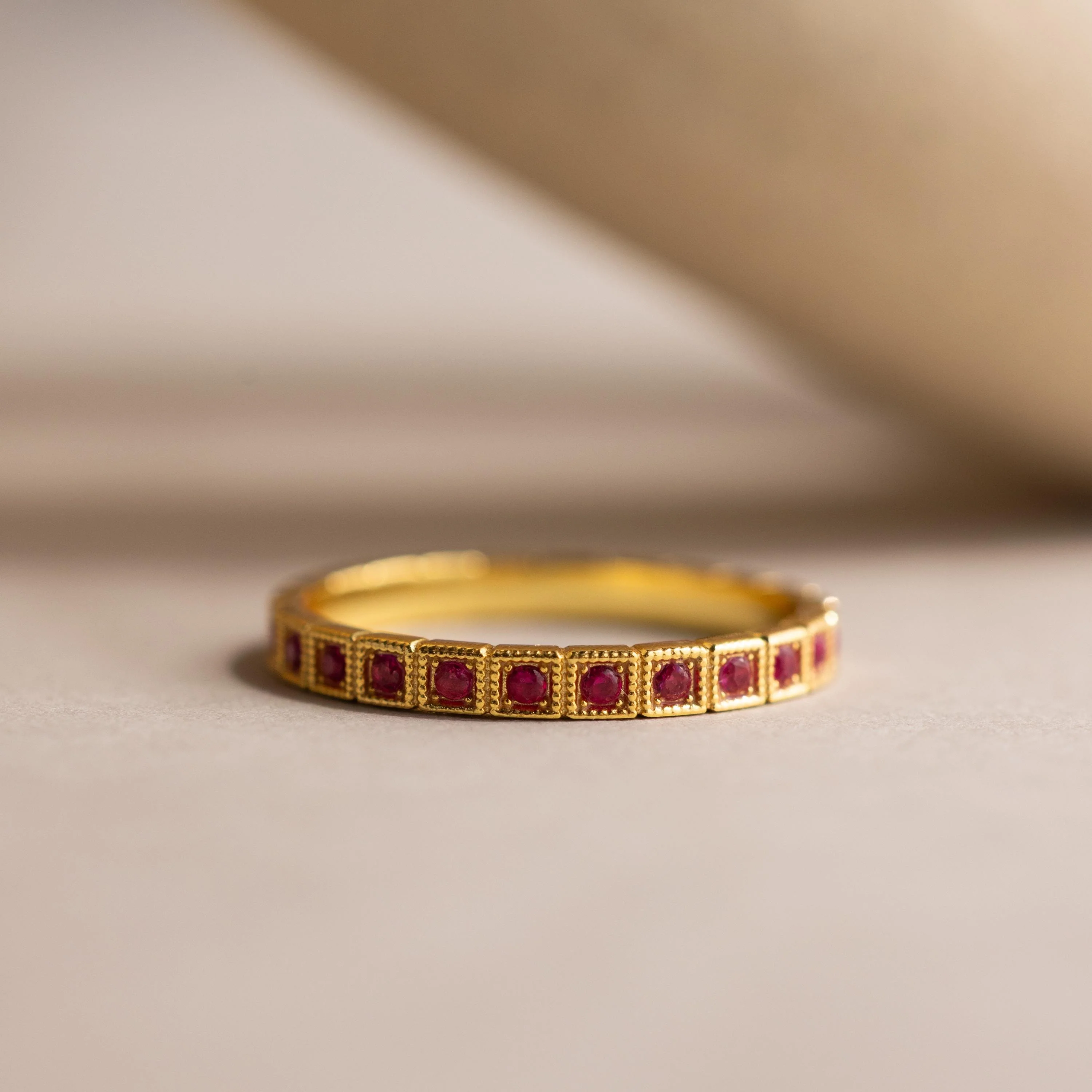 Art Deco Garnet Eternity Ring