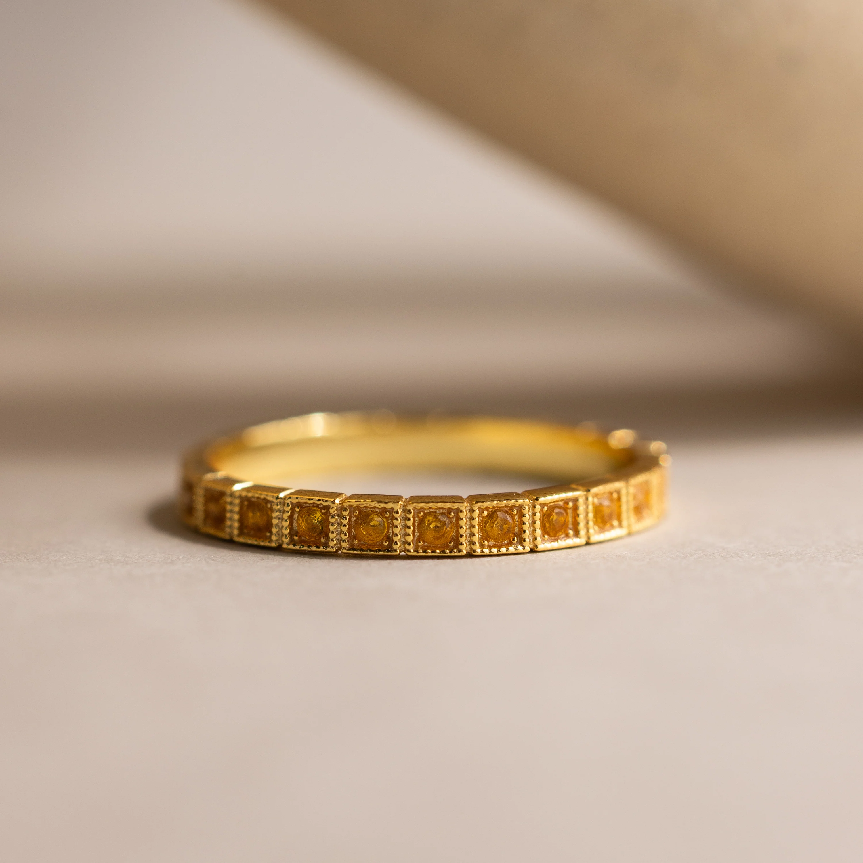 Art Deco Topaz Eternity Ring