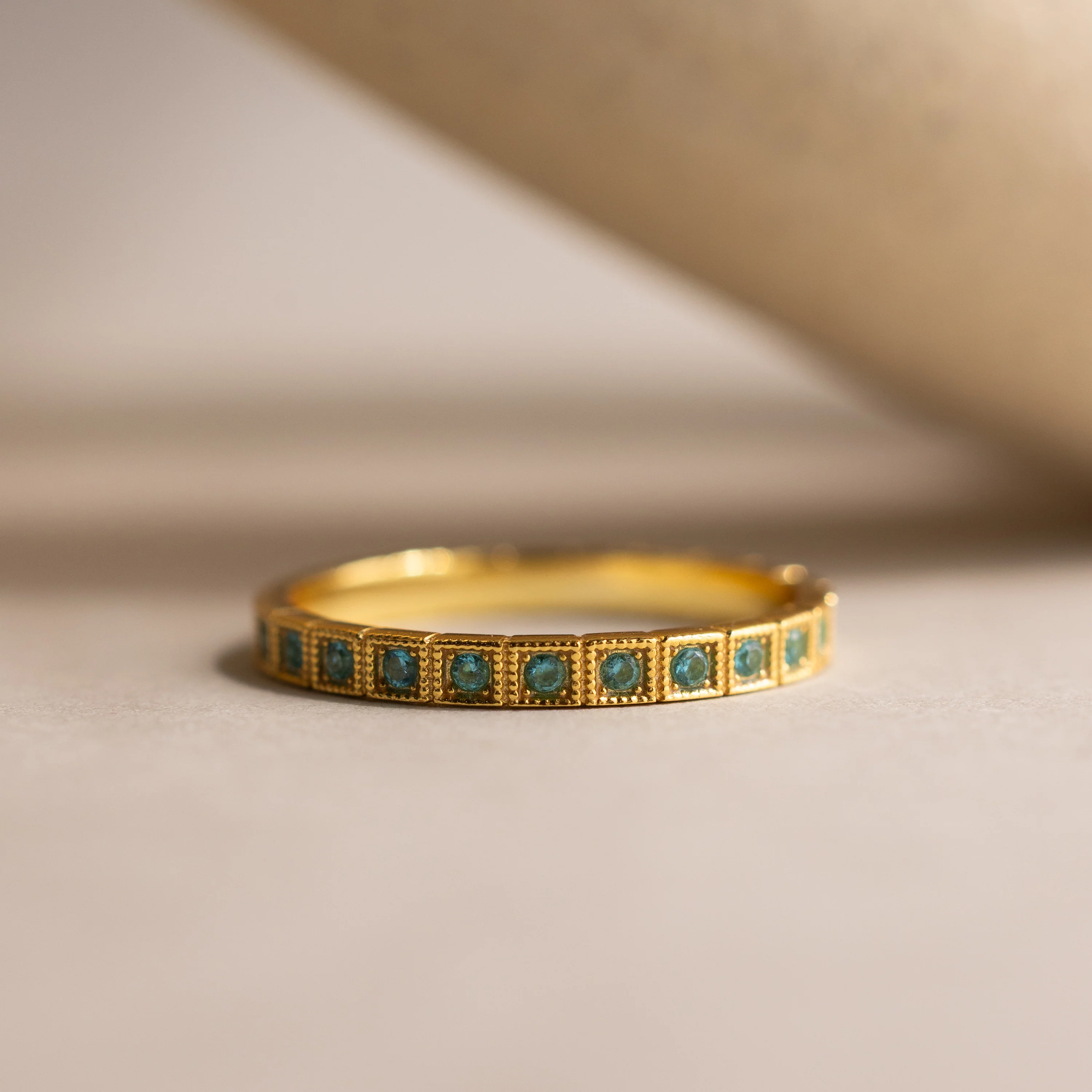 Art Deco Birthstone Eternity Ring - Image 3