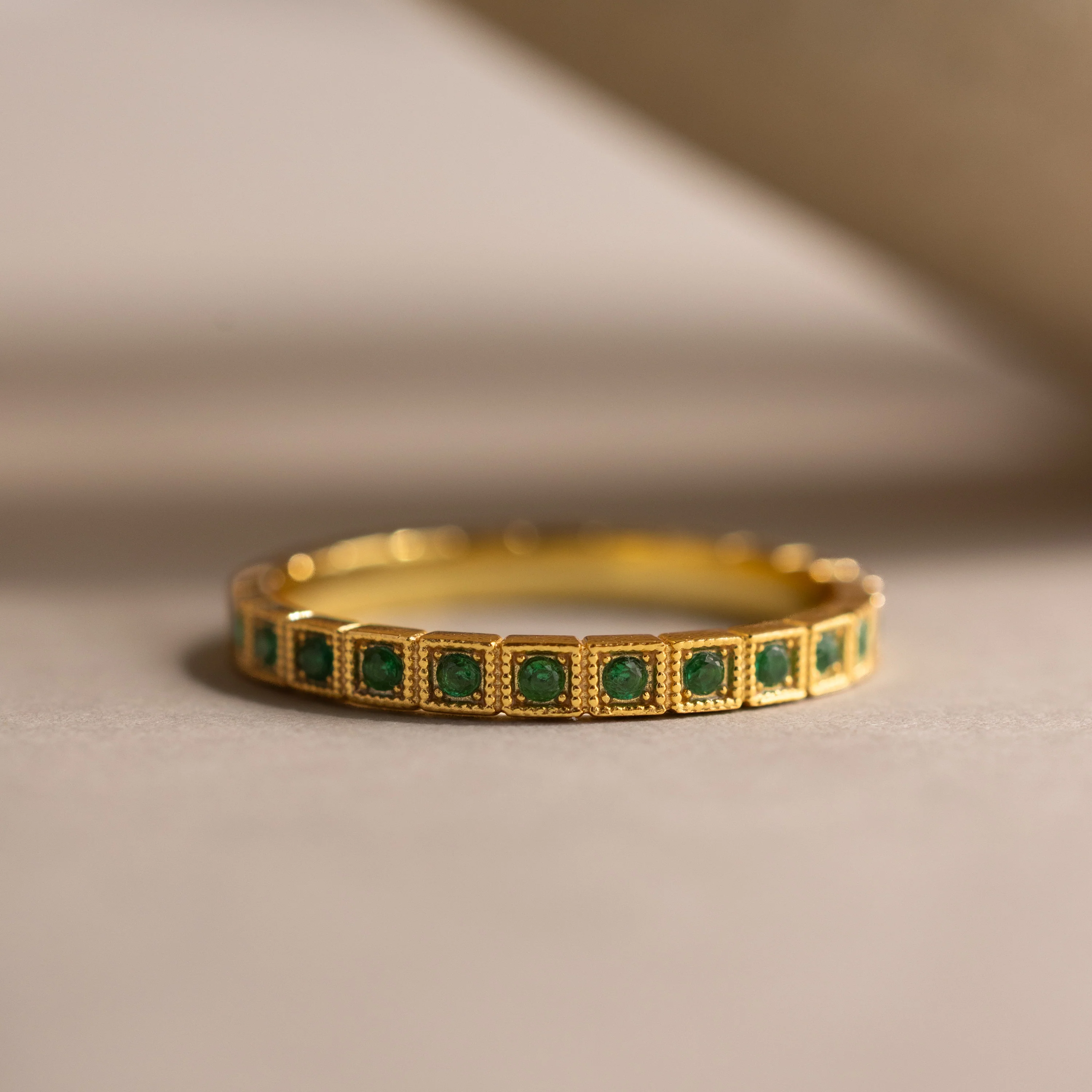 Art Deco Emerald Eternity Ring