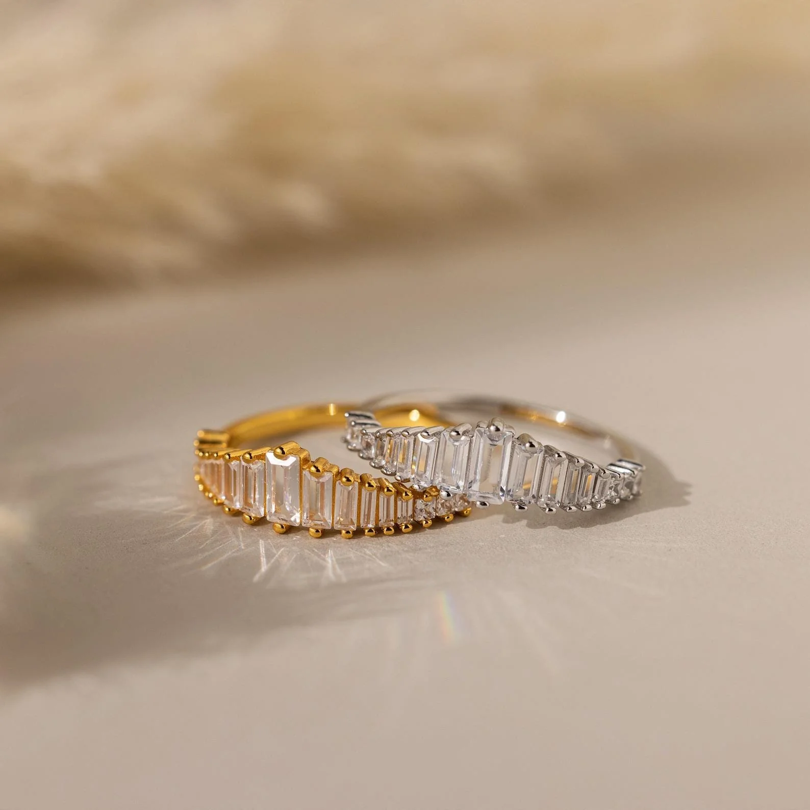 Art Deco Diamond Earrings & Ring Set in Silver - Image 5