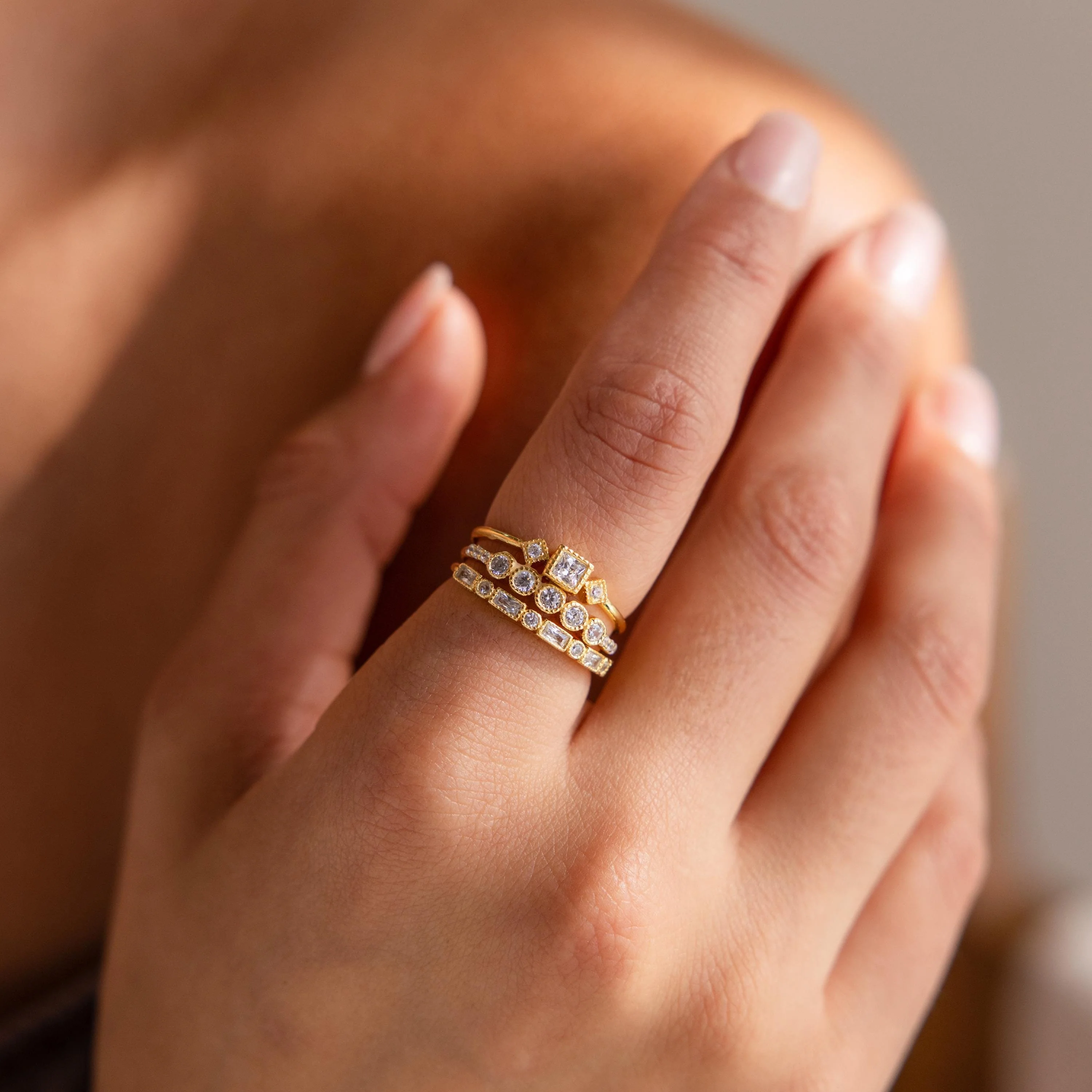 Art Deco Diamond Ring Set - Image 3