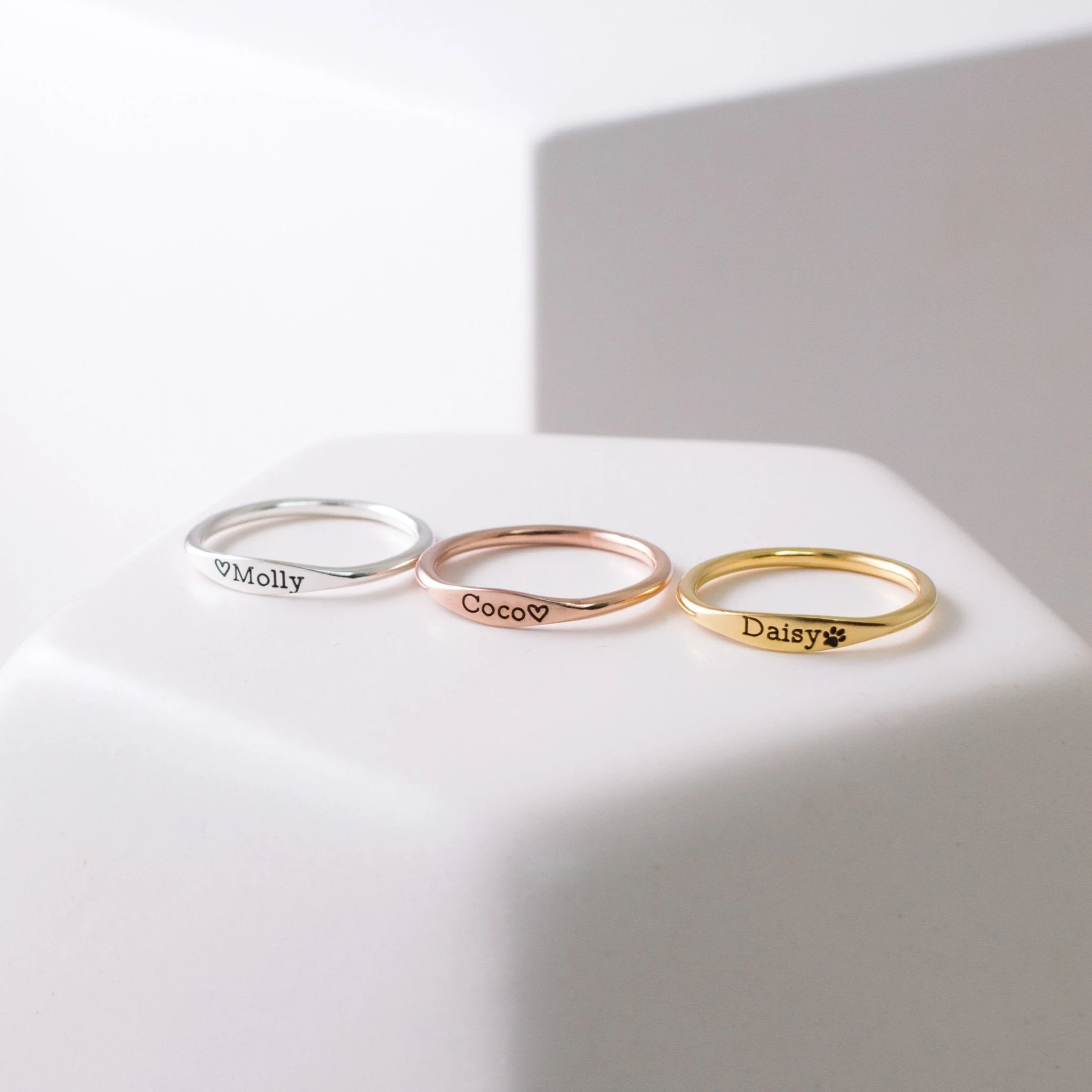Arthur Skinny Name Ring - Image 2