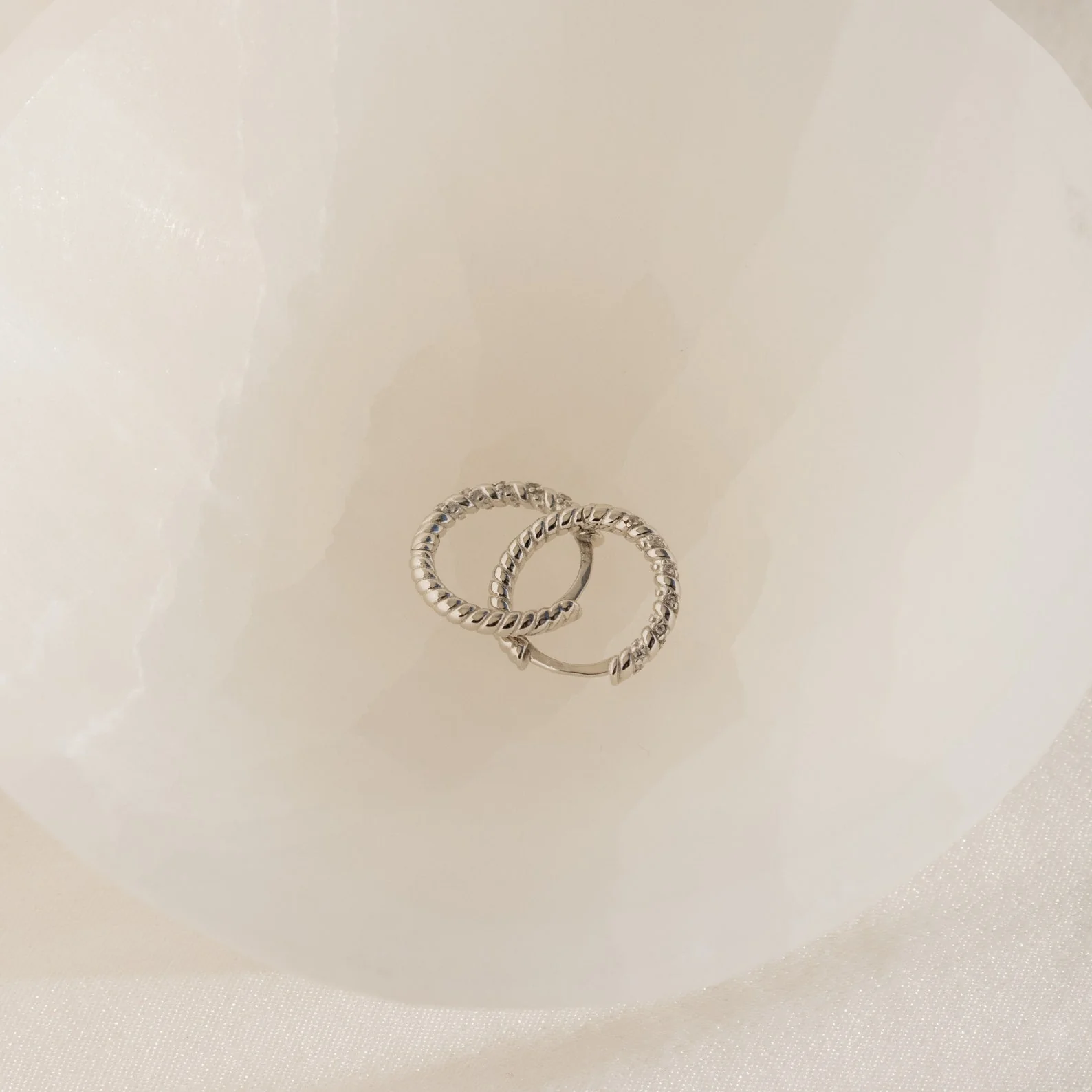 Aster Pave Twisted Hoops - Image 6