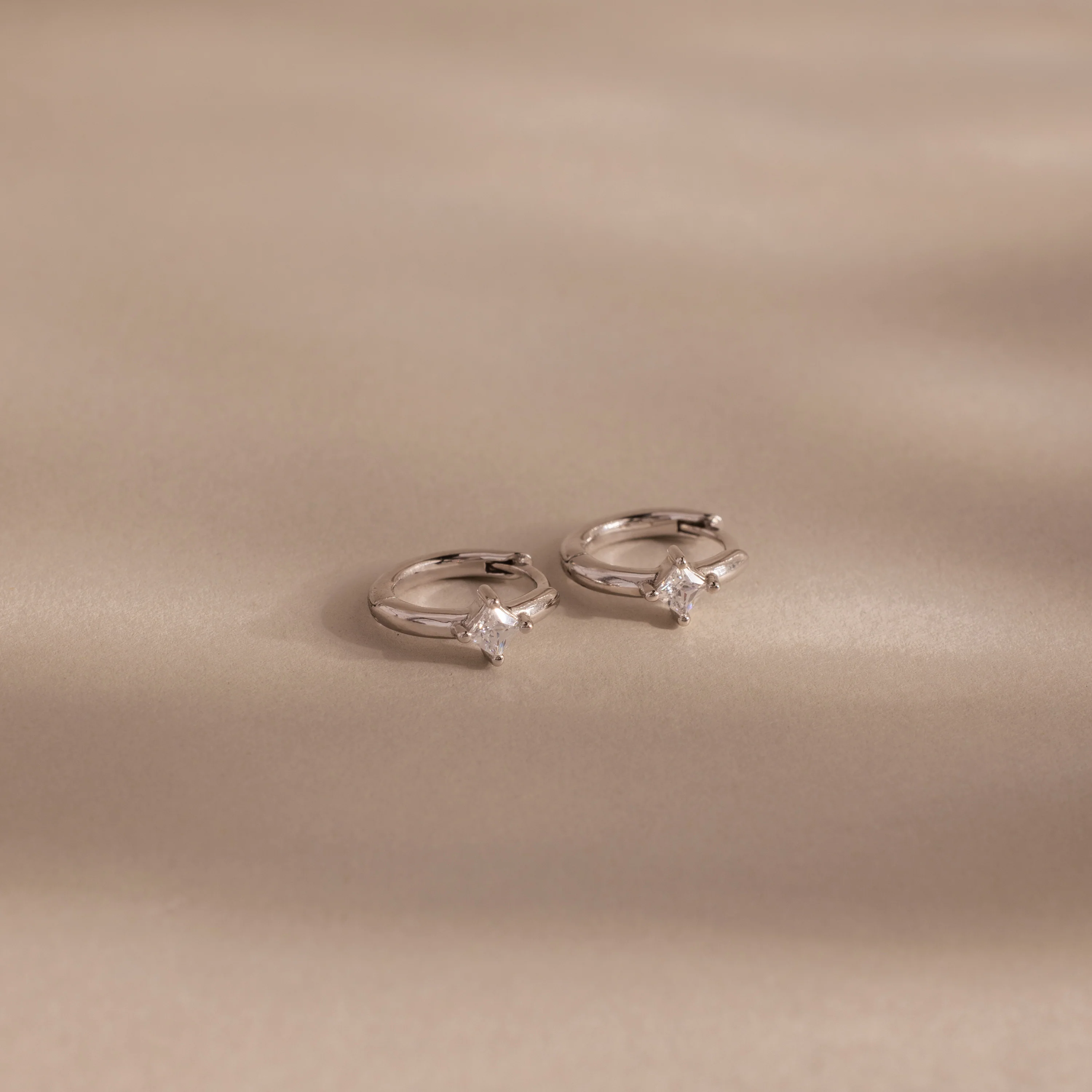 Athena Diamond Huggies - Image 2