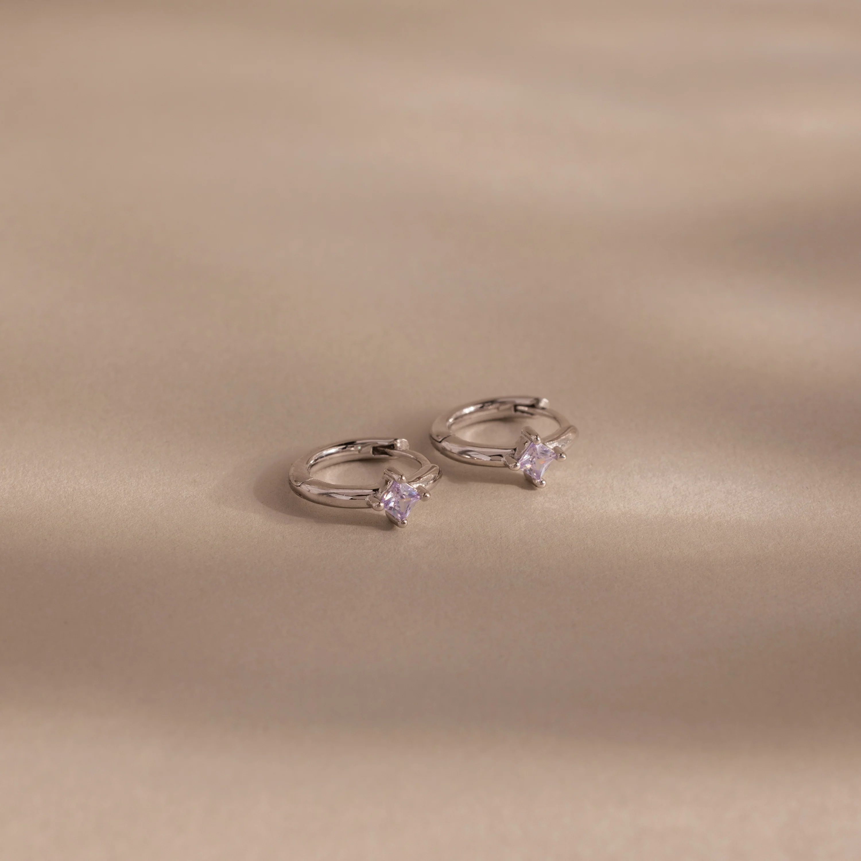 Athena Alexandrite Huggies - Image 3