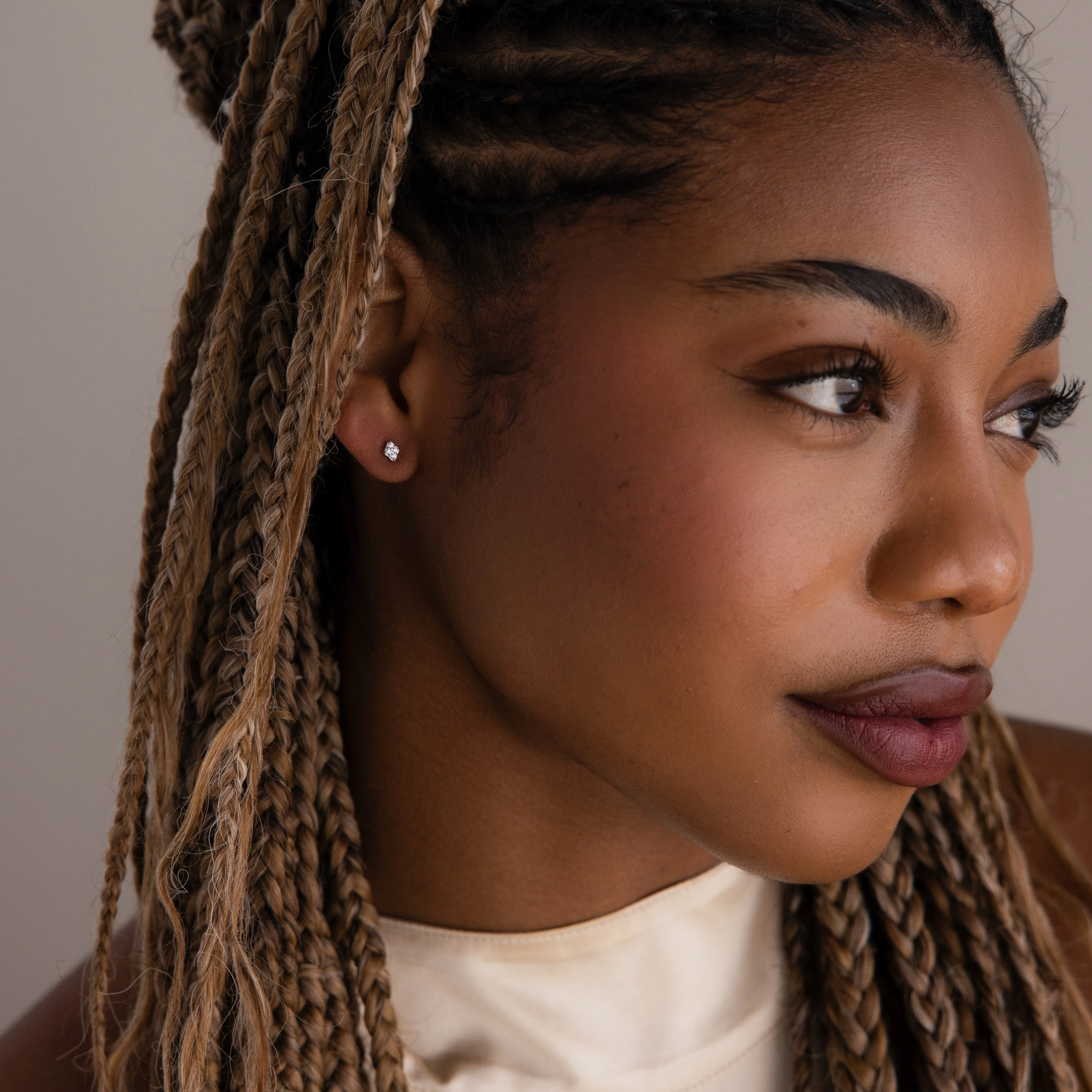 Avery Geometric Diamond Studs - Image 6