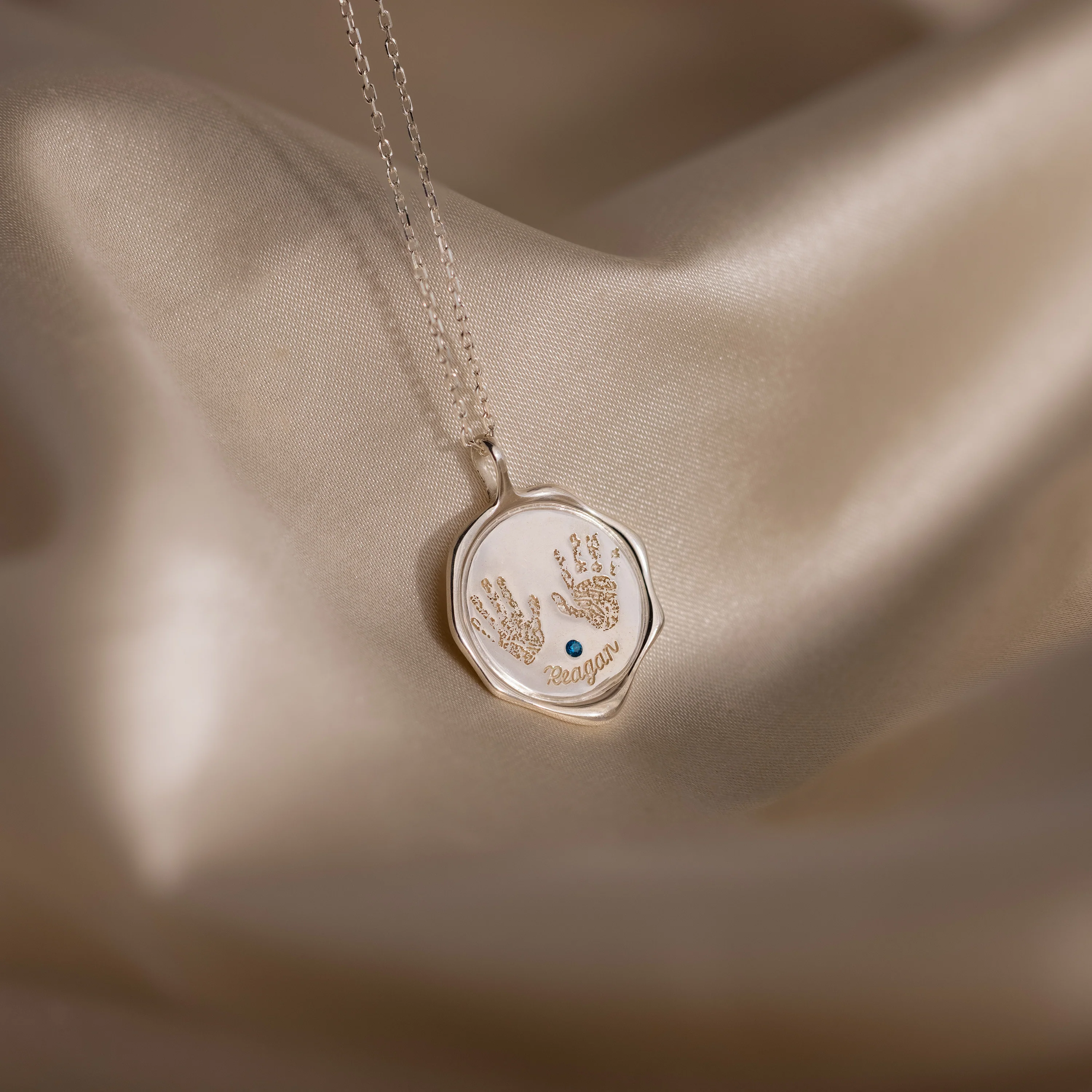 Baby Hand & Footprint Necklace - Image 2