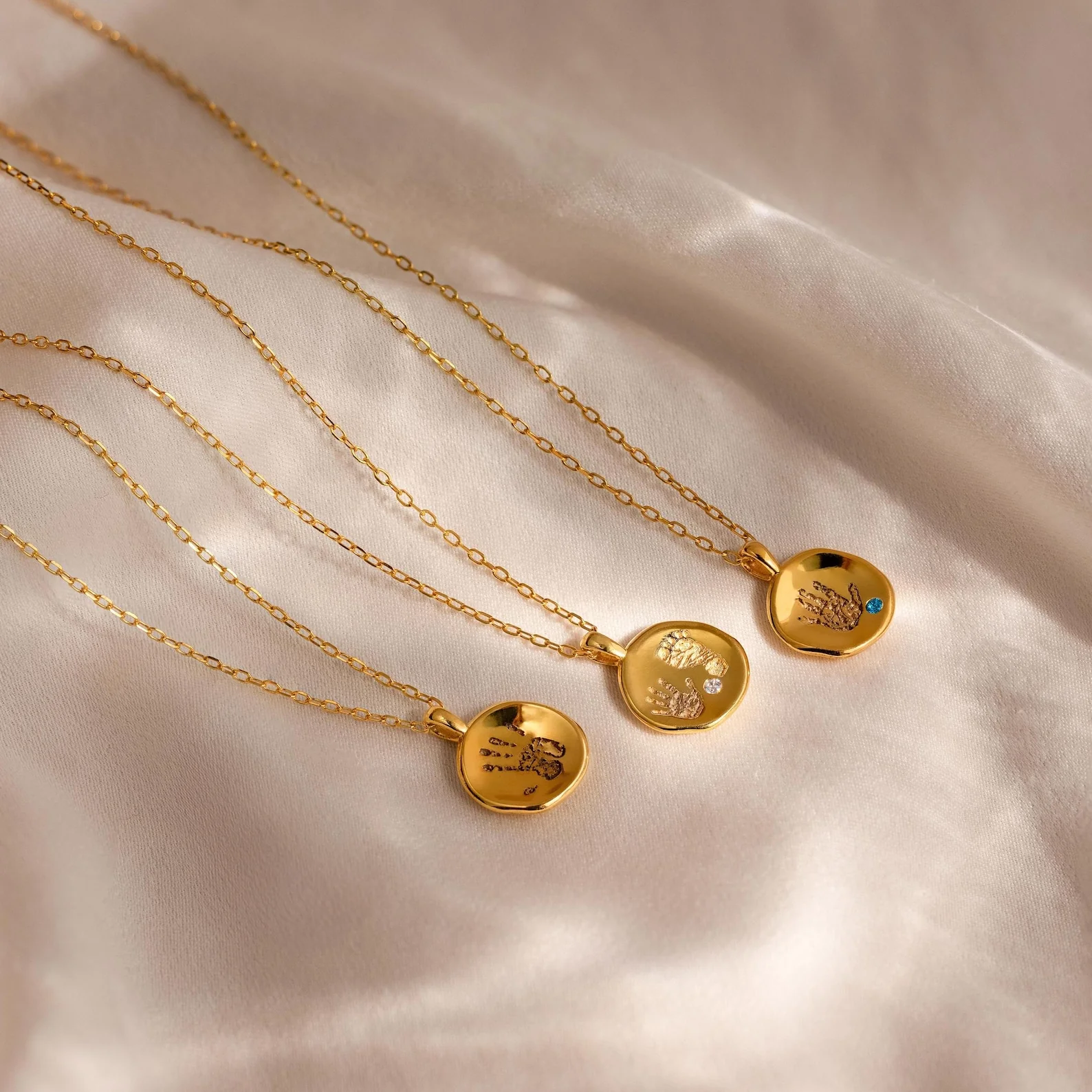 Baby Handprint Coin Necklace - Image 5