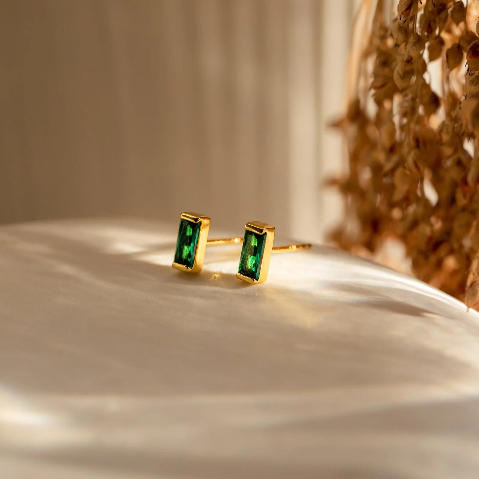 Baguette Birthstone Studs - Image 5