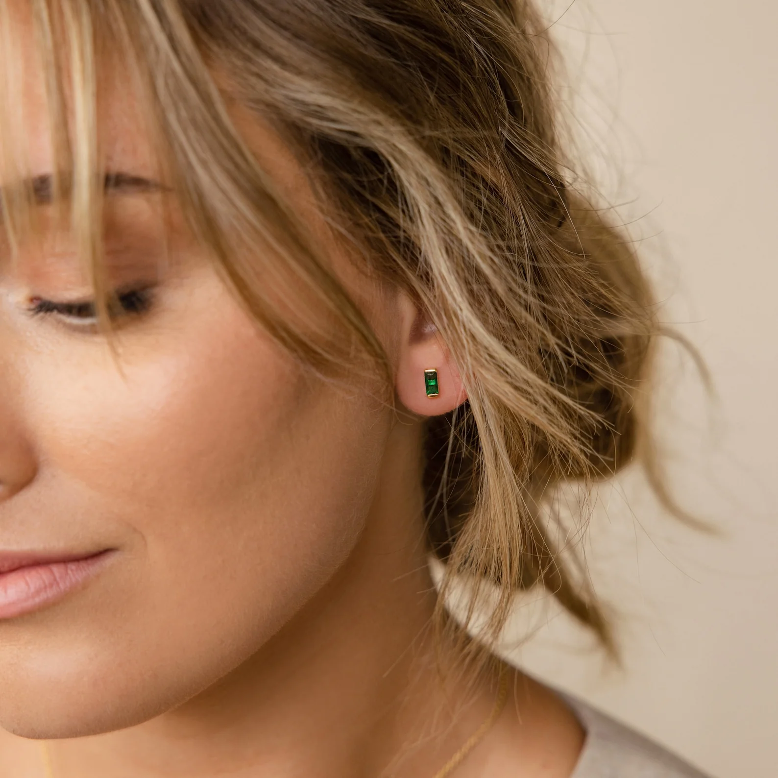 Baguette Birthstone Studs - Image 6