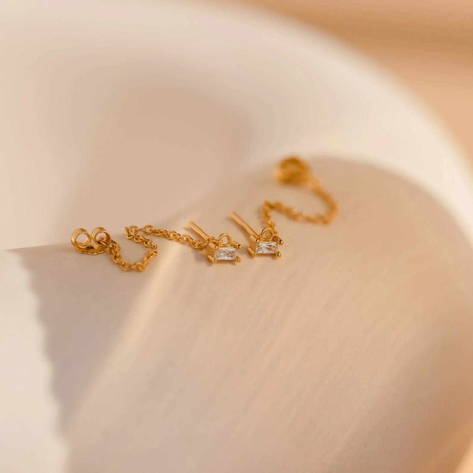 Baguette Chain Studs - Image 7