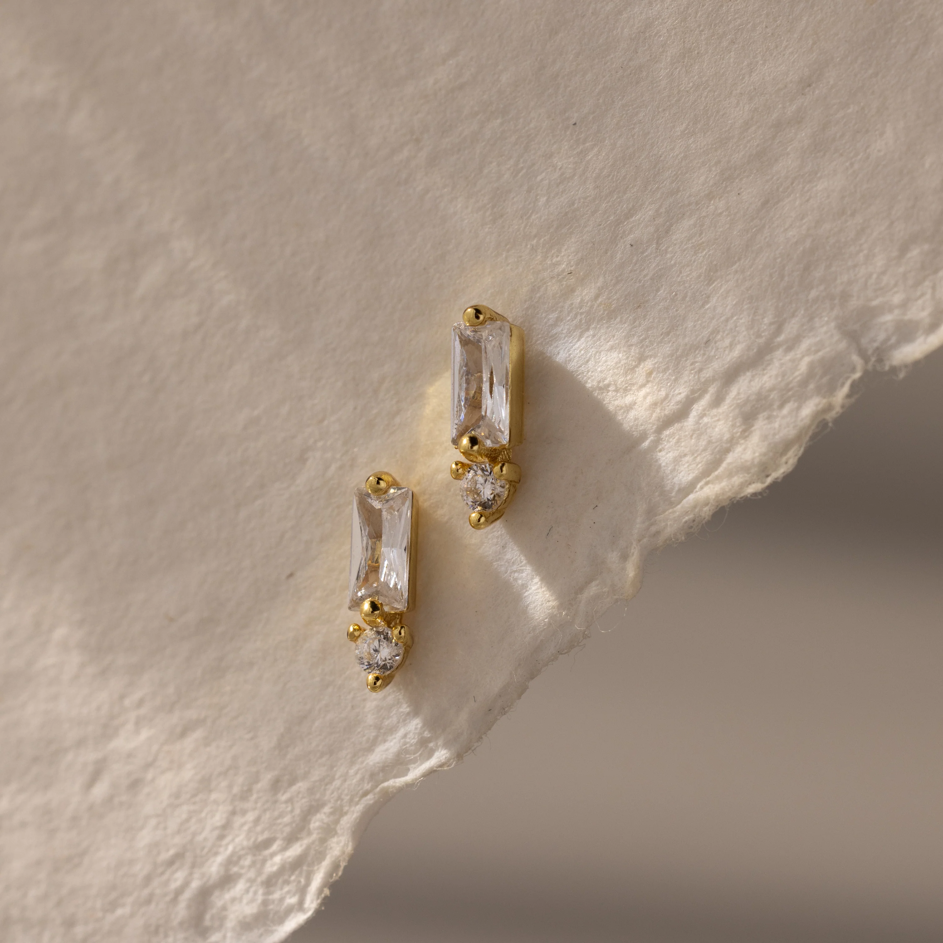 Baguette Birthstone Drop Studs - Image 6