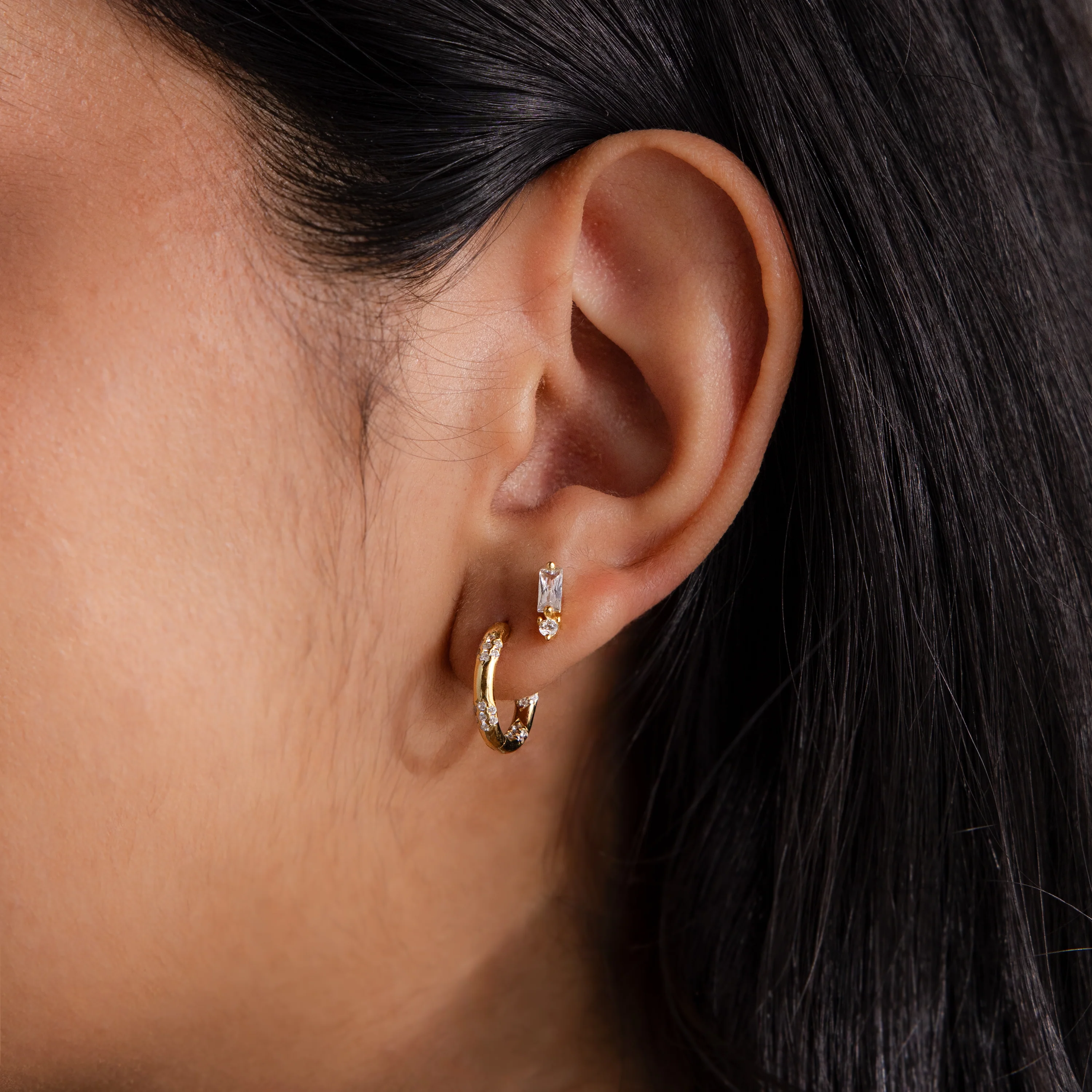 Baguette Birthstone Drop Studs - Image 12
