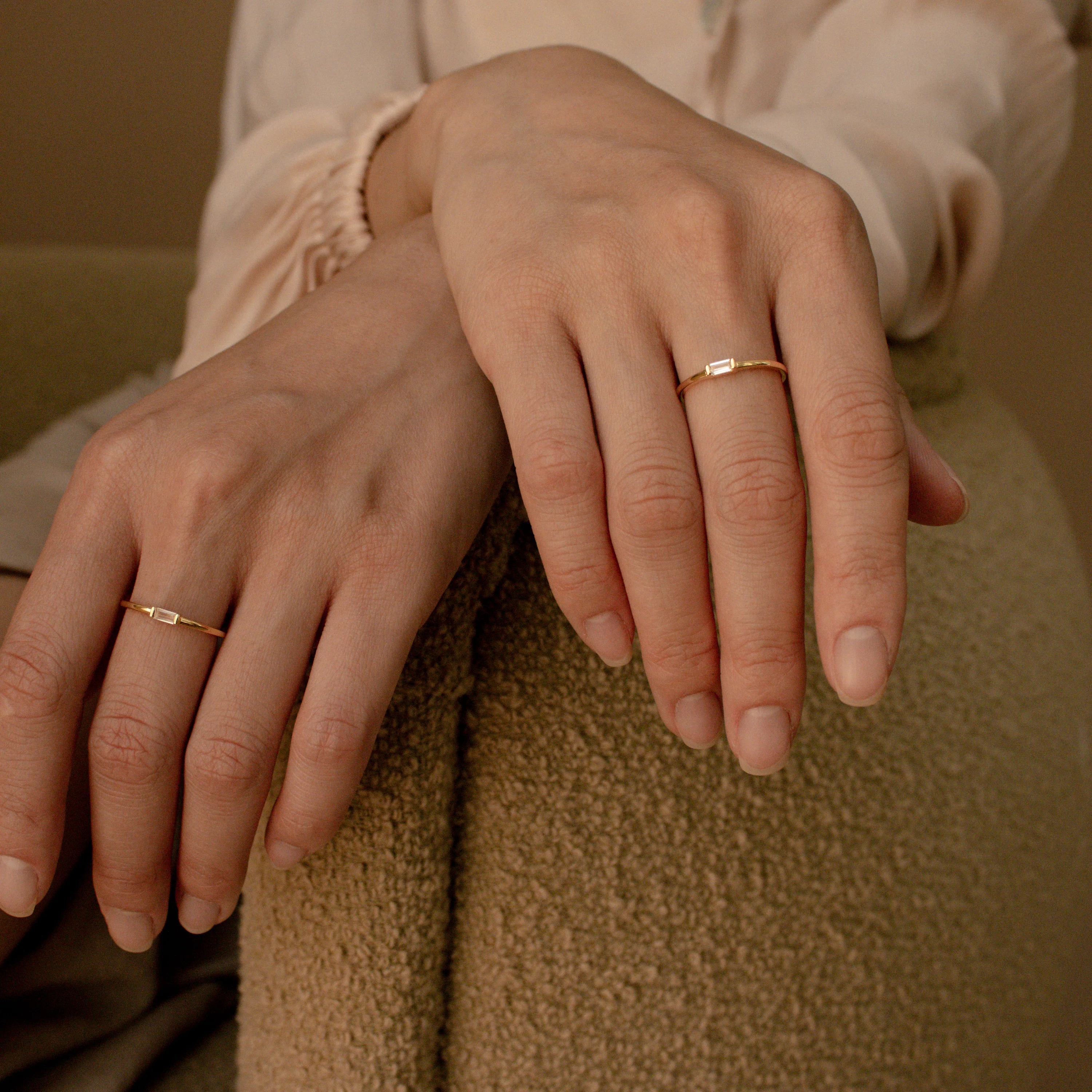 Baguette Diamond Ring in Silver - Image 4