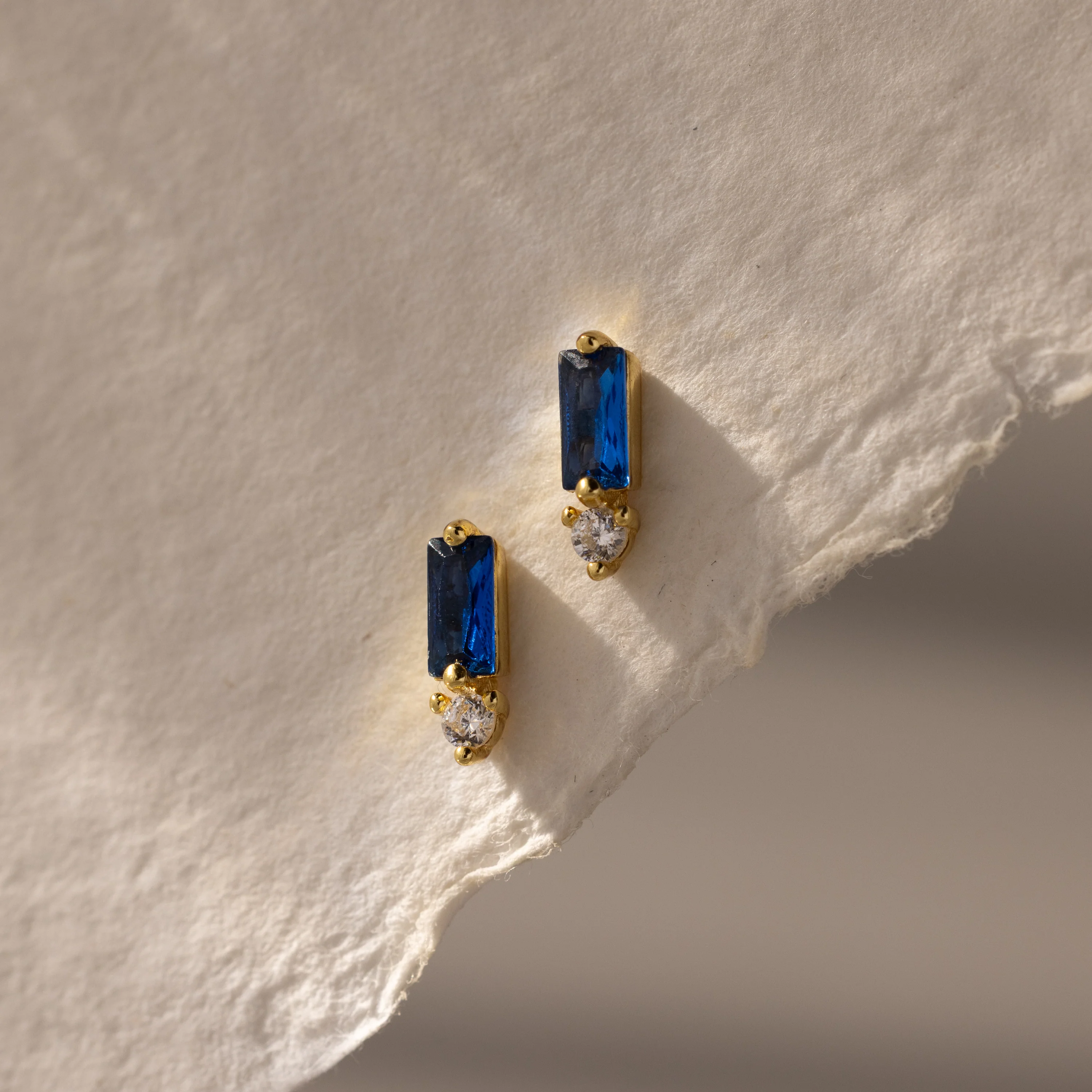 Baguette Birthstone Drop Studs - Image 10