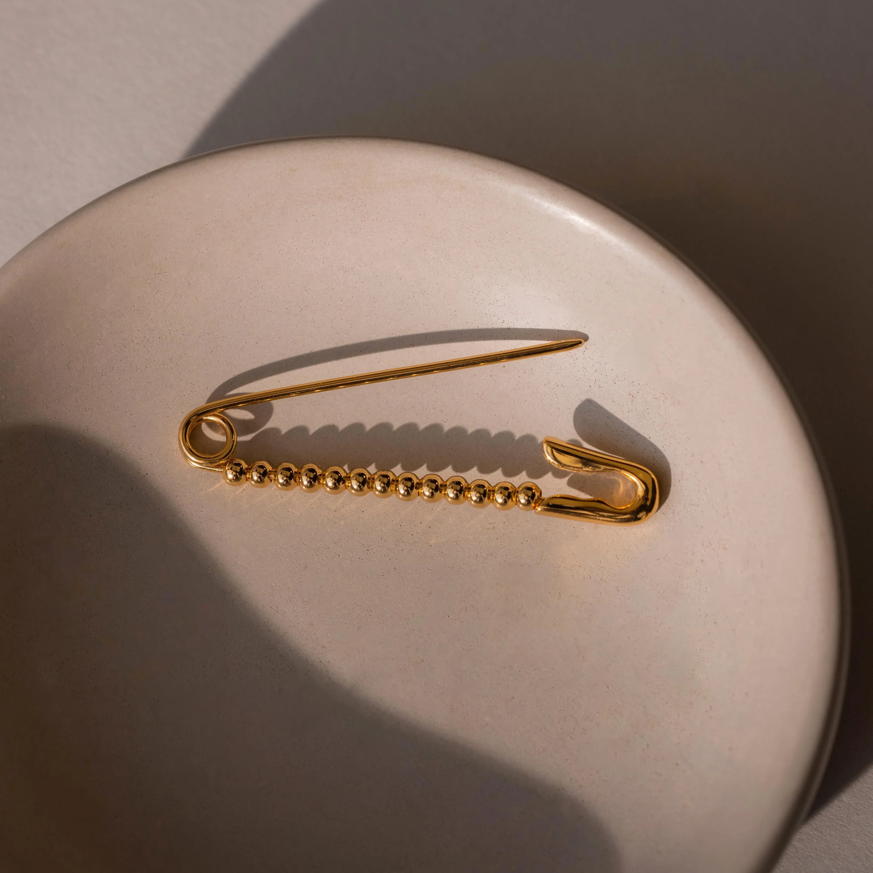 Beaded Charm Pin in 18K Gold - Image 3