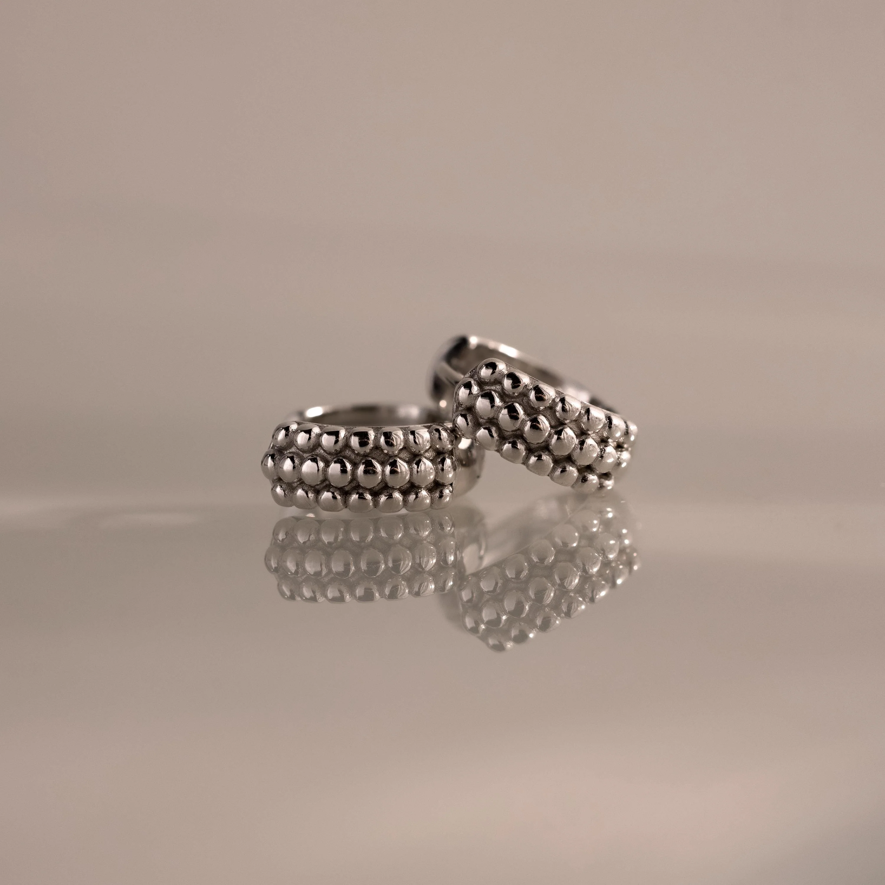 Beaded Chunky Hoops - Image 4