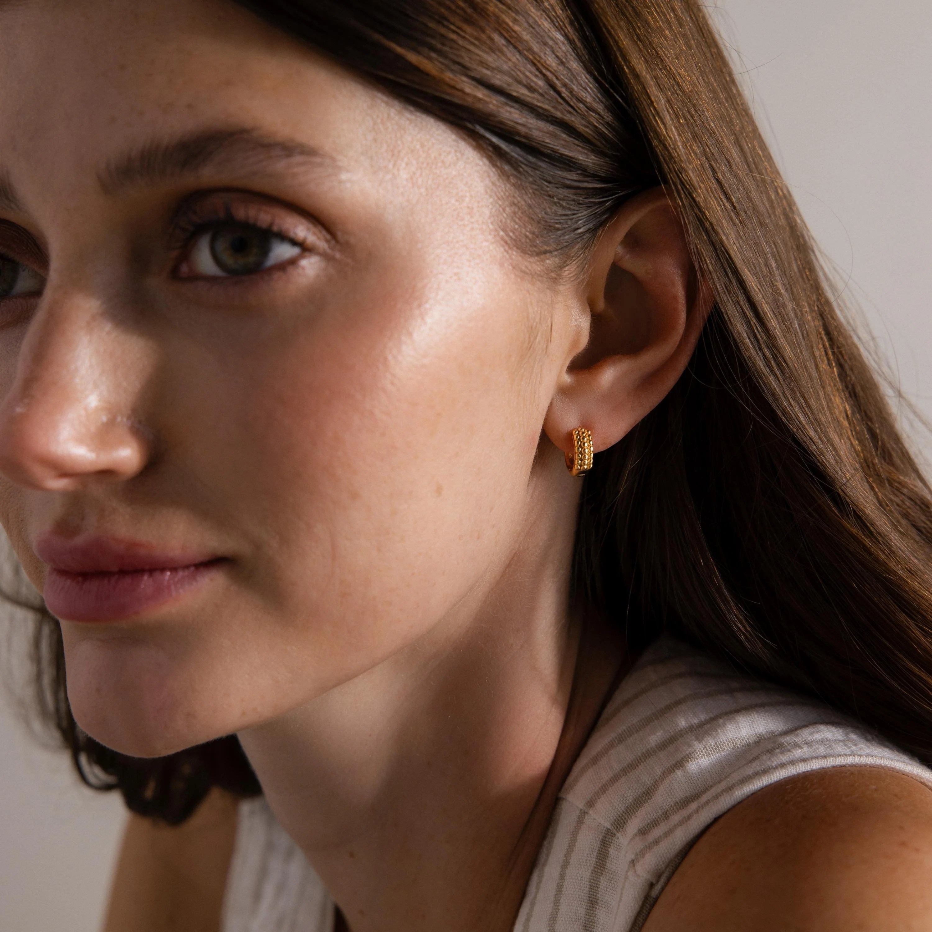 Beaded Chunky Hoops - Image 9