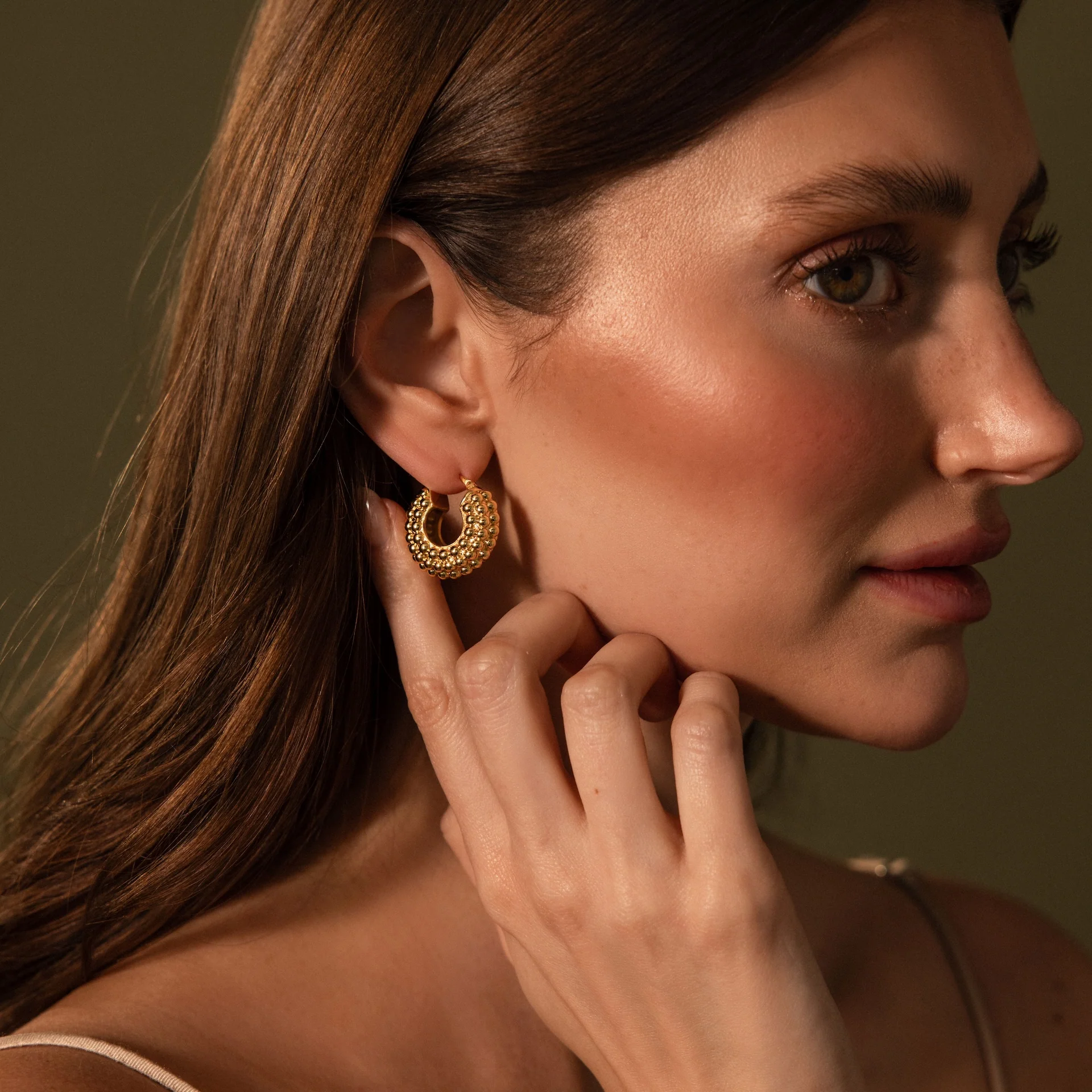Beaded Dome Hoops - Image 9
