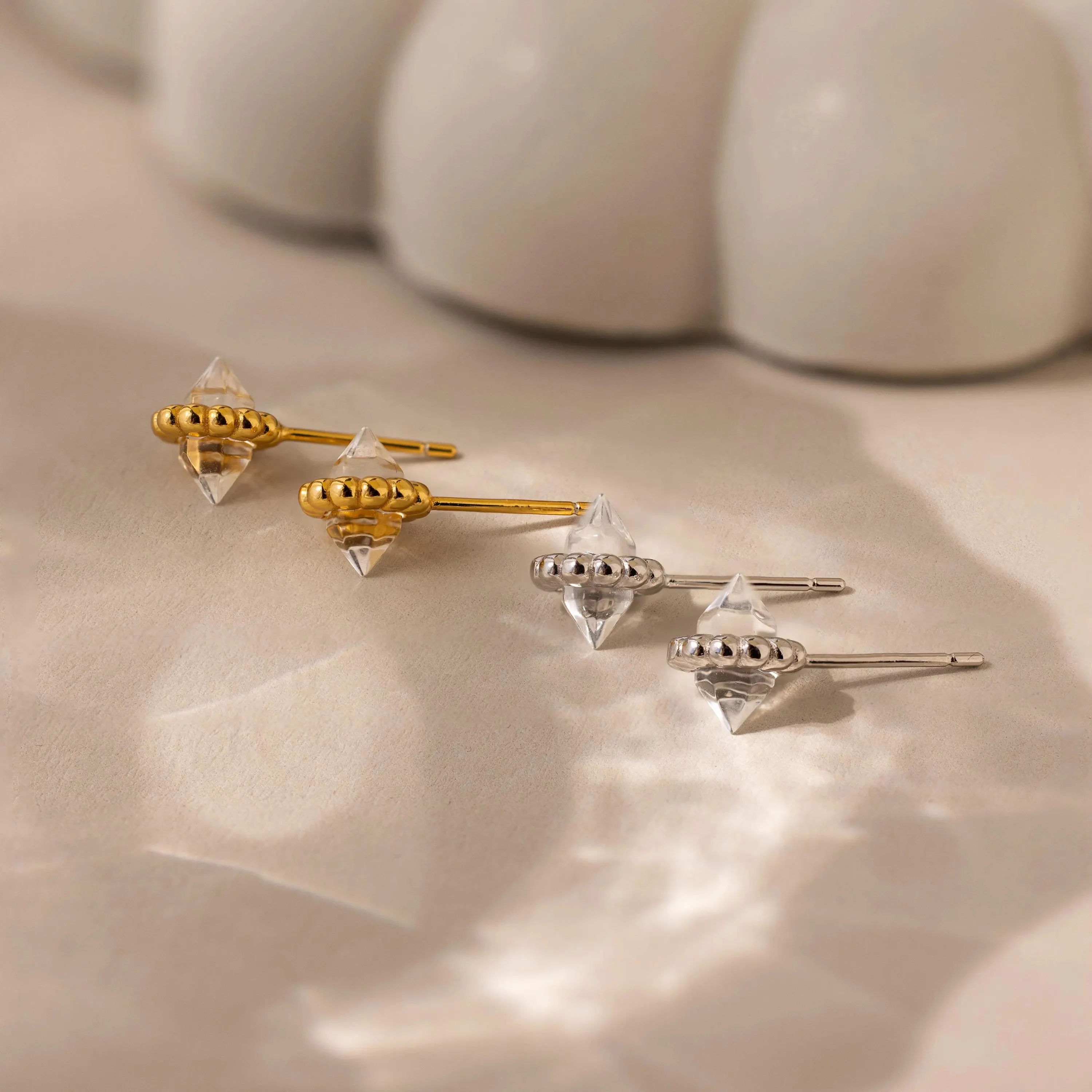 Beaded Herkimer Studs - Image 3