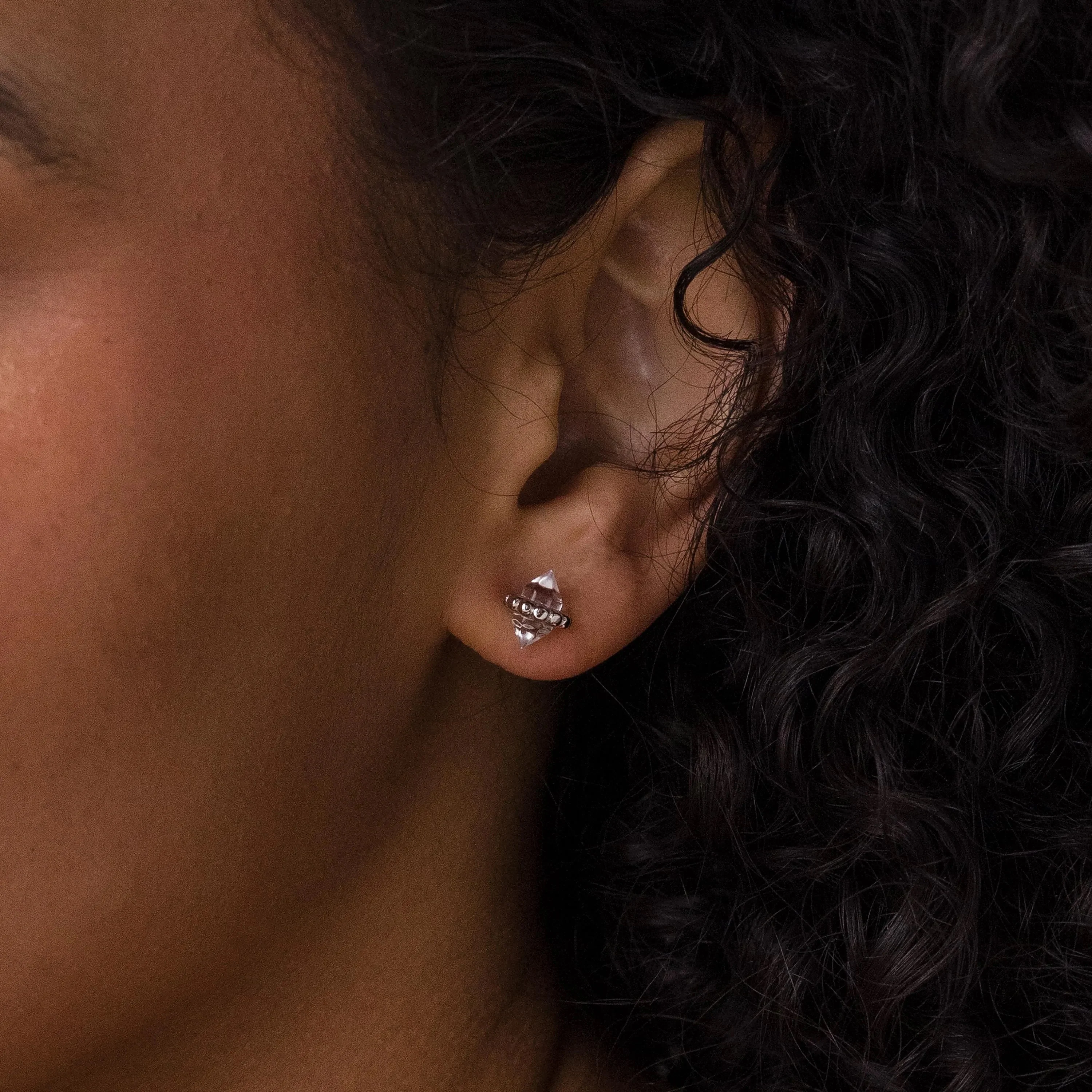 Beaded Herkimer Studs - Image 4