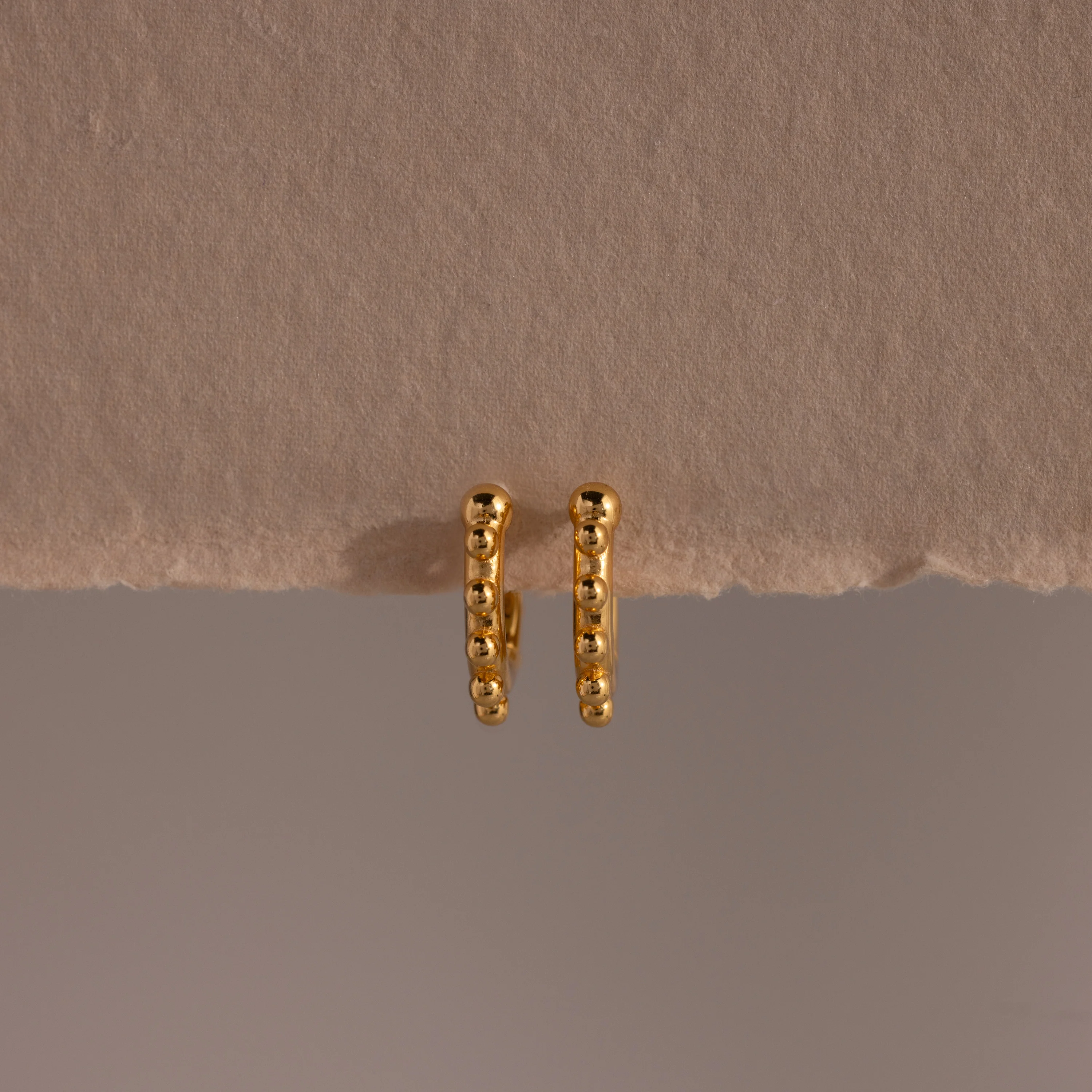 Beaded Hoops in 18K Gold - Image 7