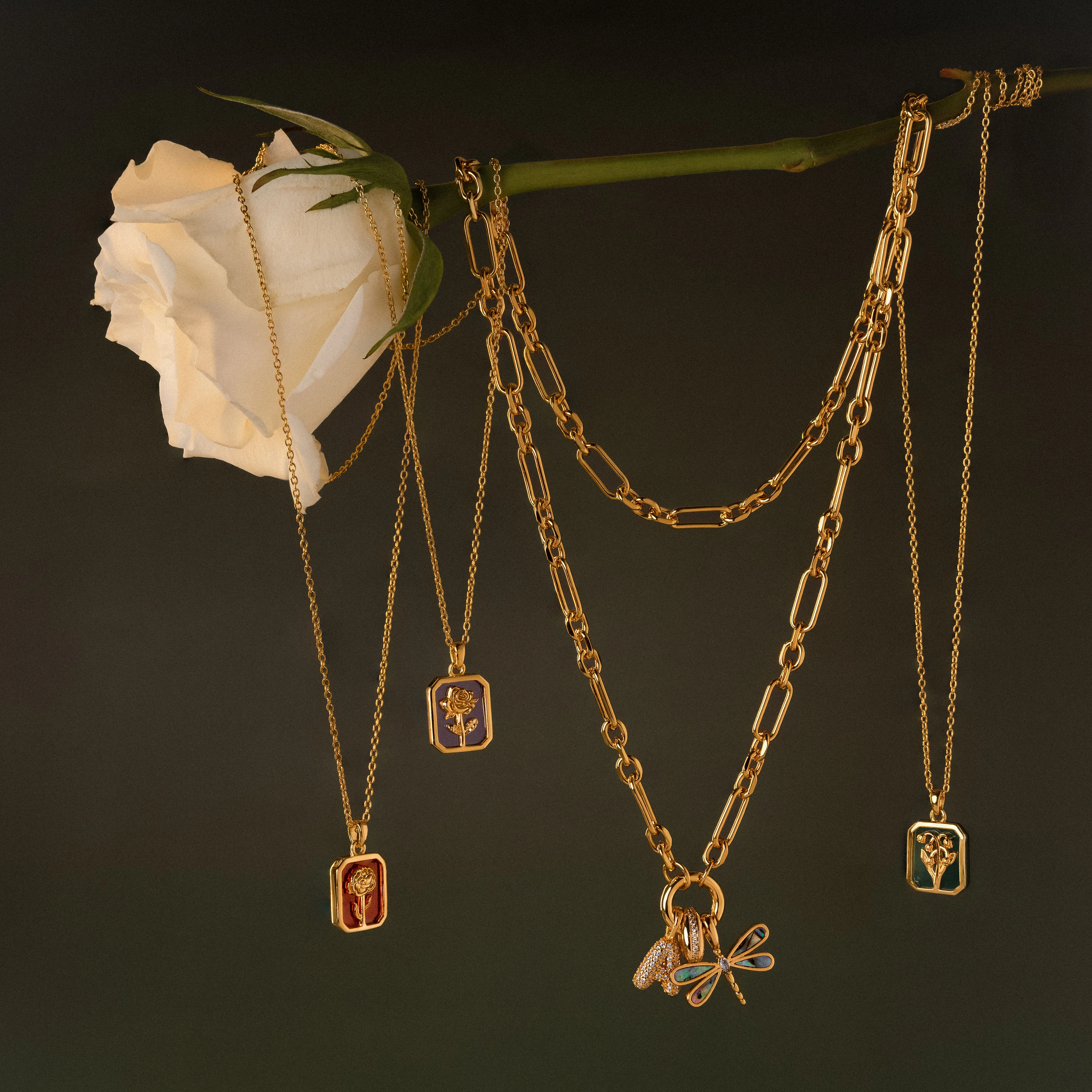 Birth Flower Charm Necklace - Image 8