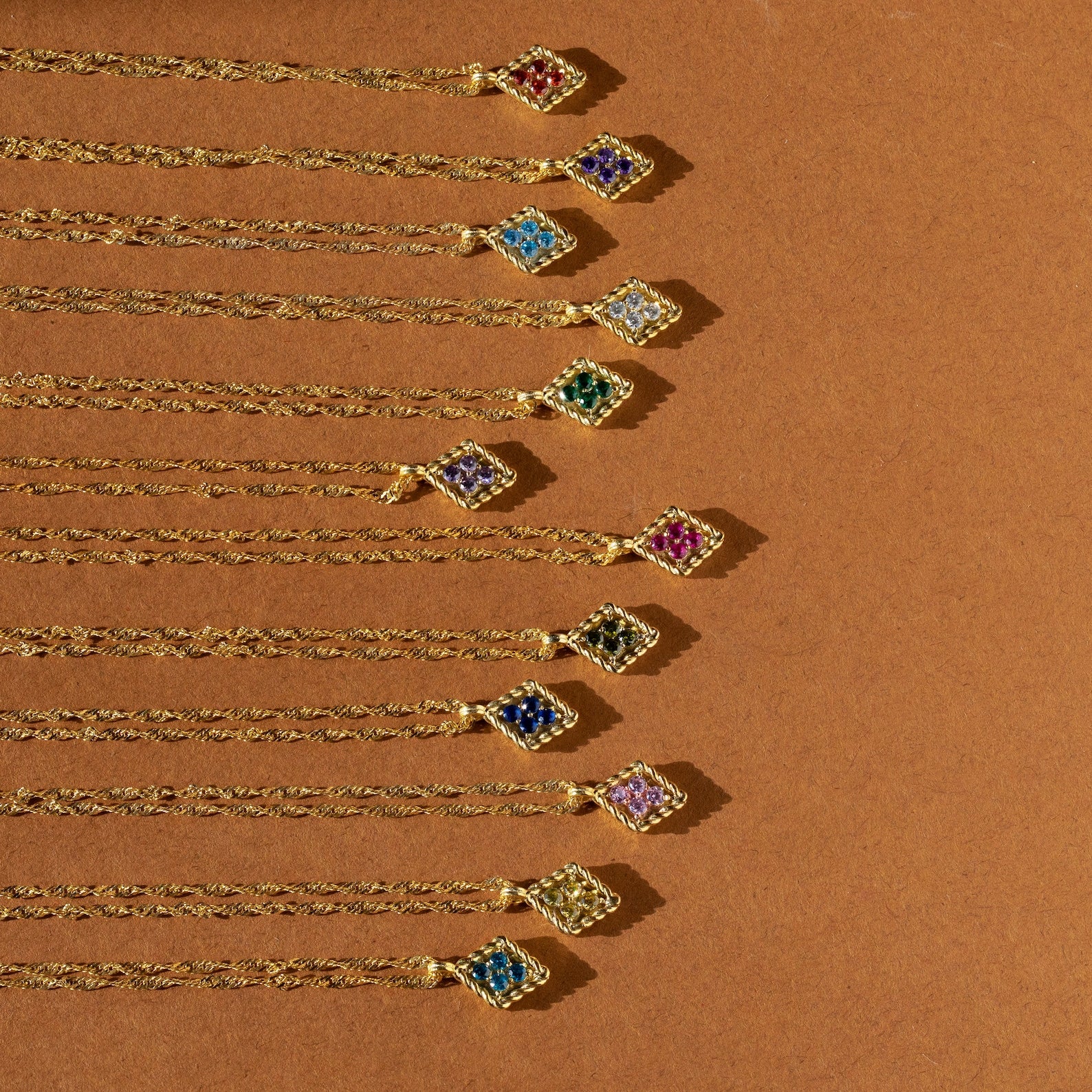 Birthstone Diamond Pendant Necklace - Image 5