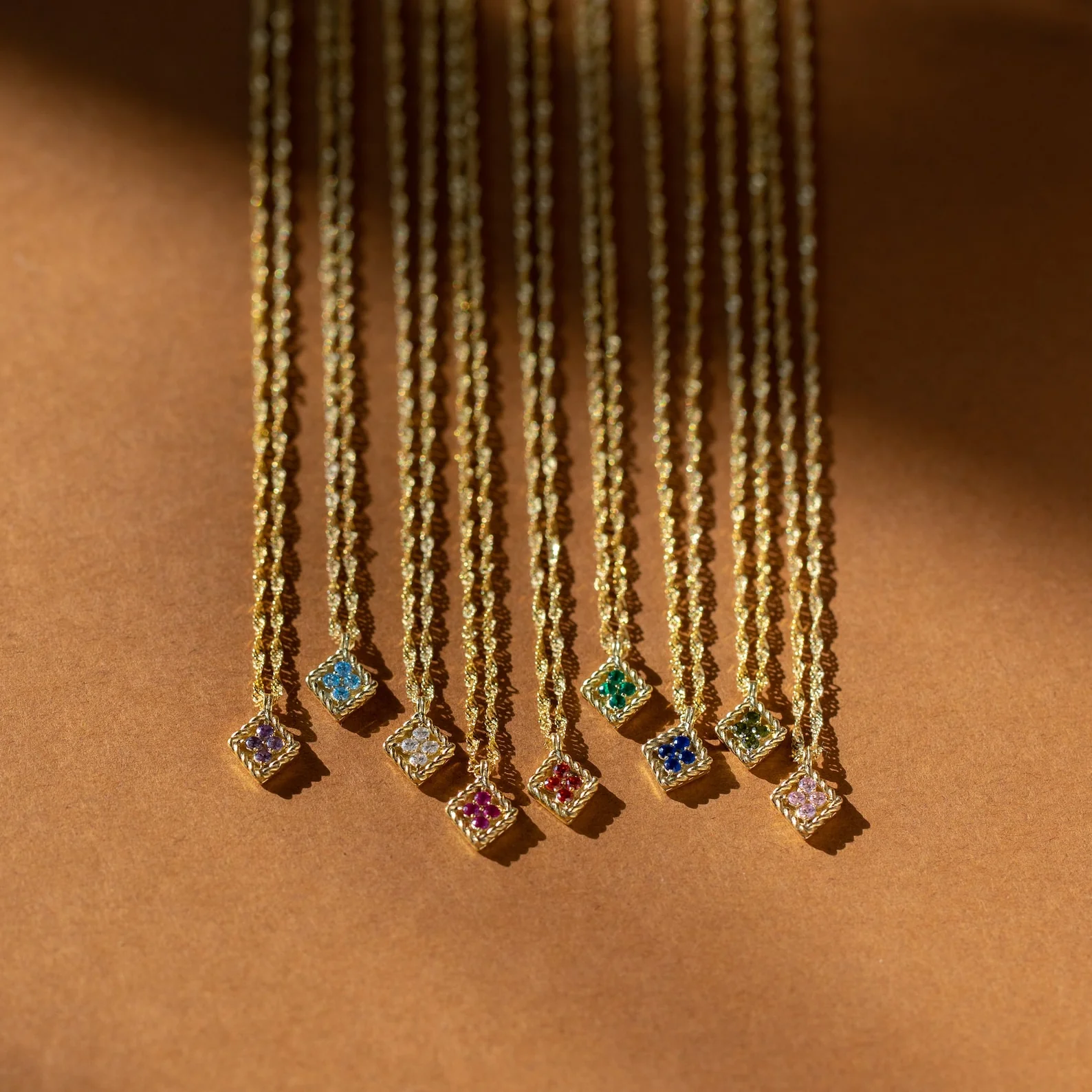 Birthstone Diamond Pendant Necklace - Image 7
