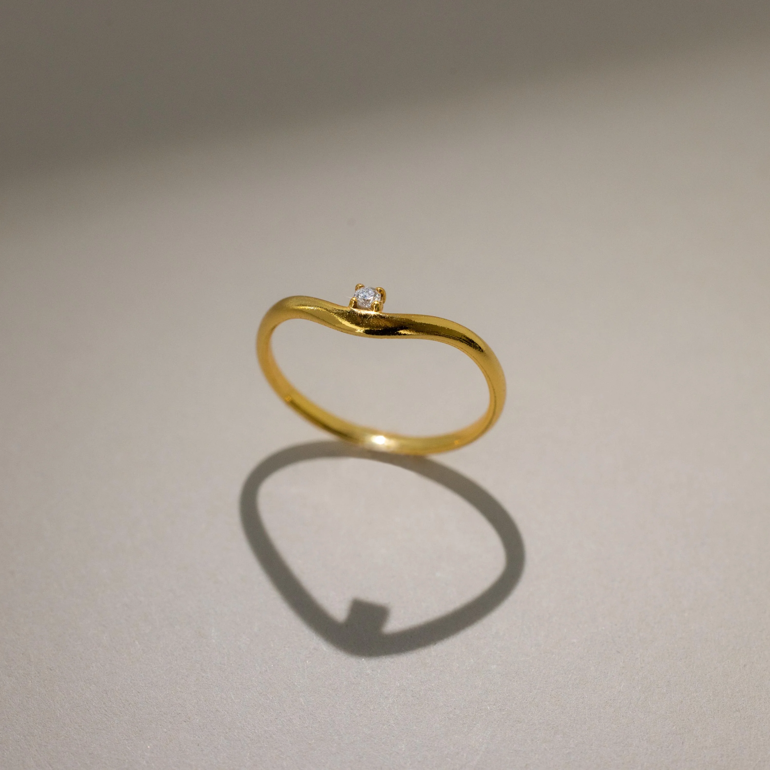 Birthstone Drop Curve Ring - Image 19