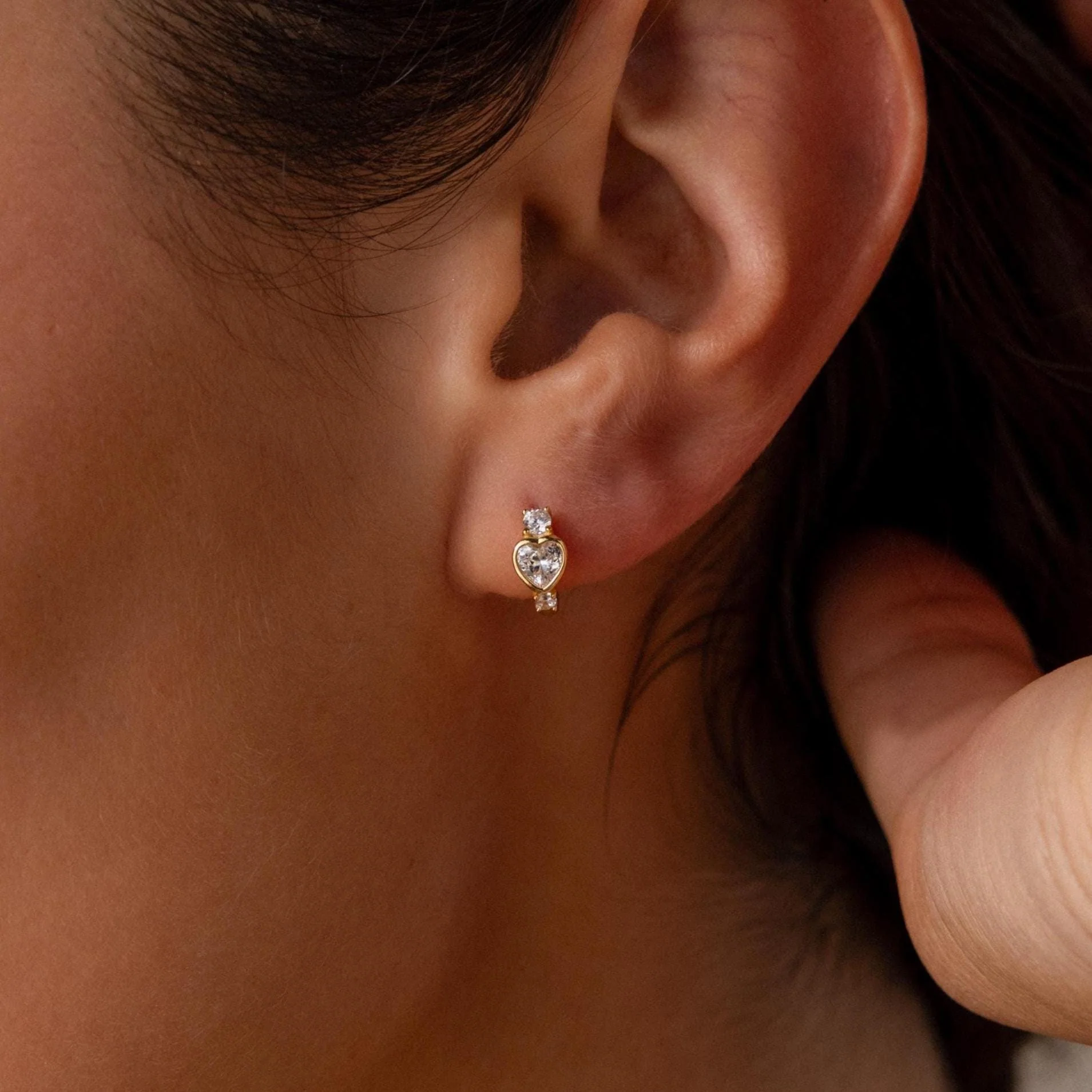 Birthstone Heart Hoops - Image 5