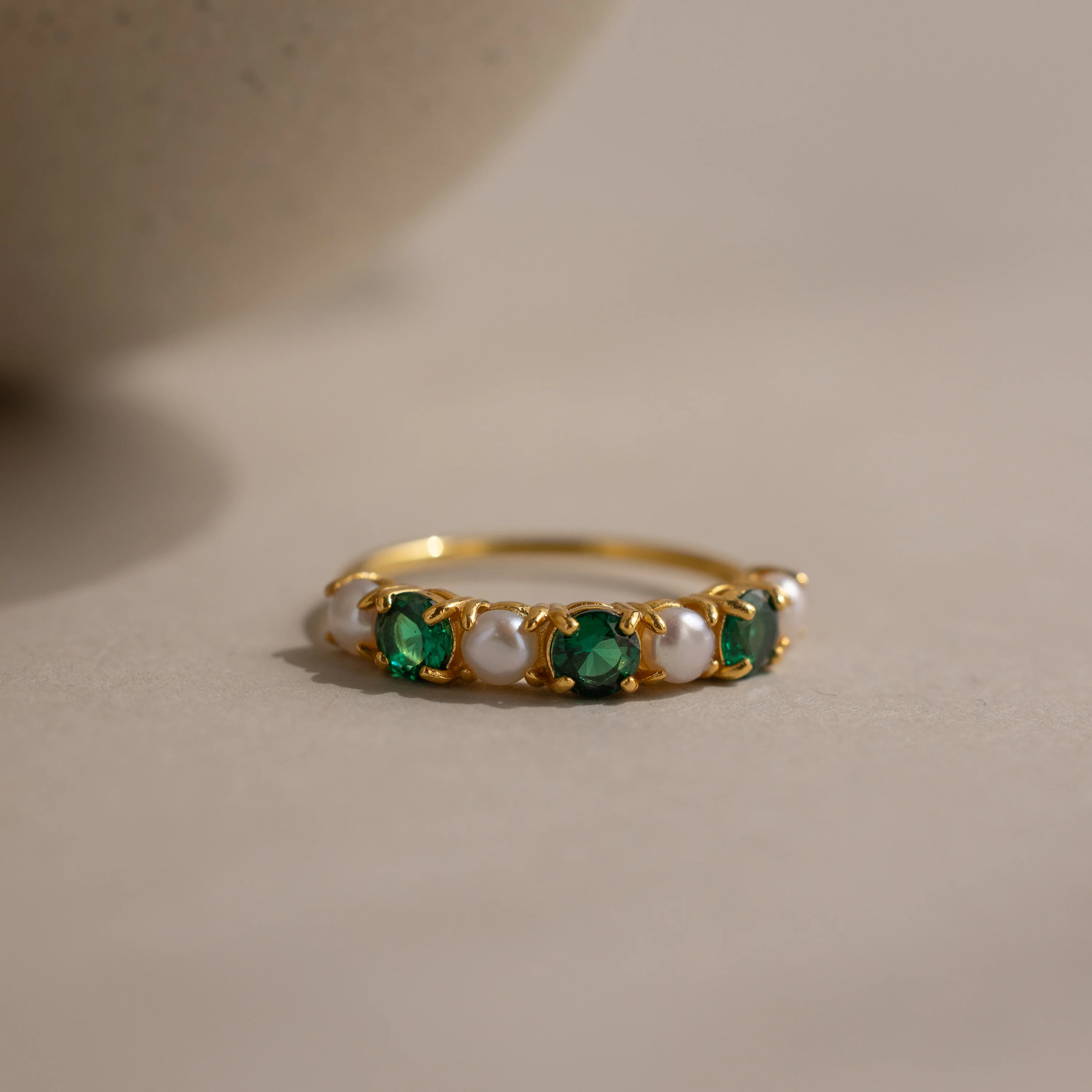 Birthstone & Pearl Lace Ring - Image 5